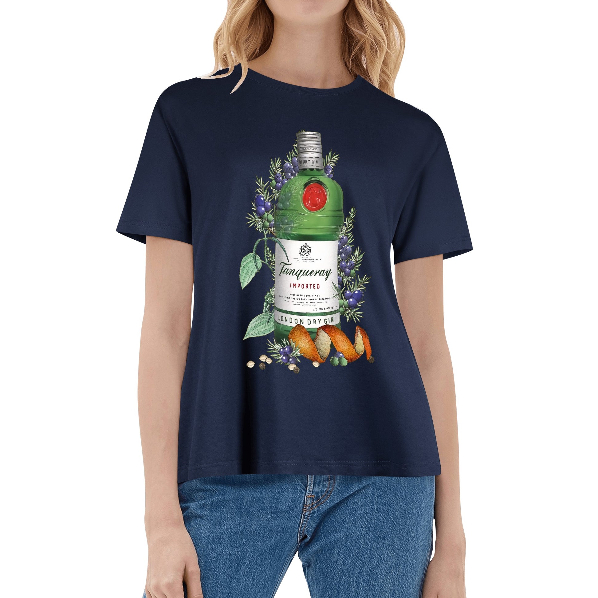 T-Shirt Gin Beefeater floral art DrinkandArt