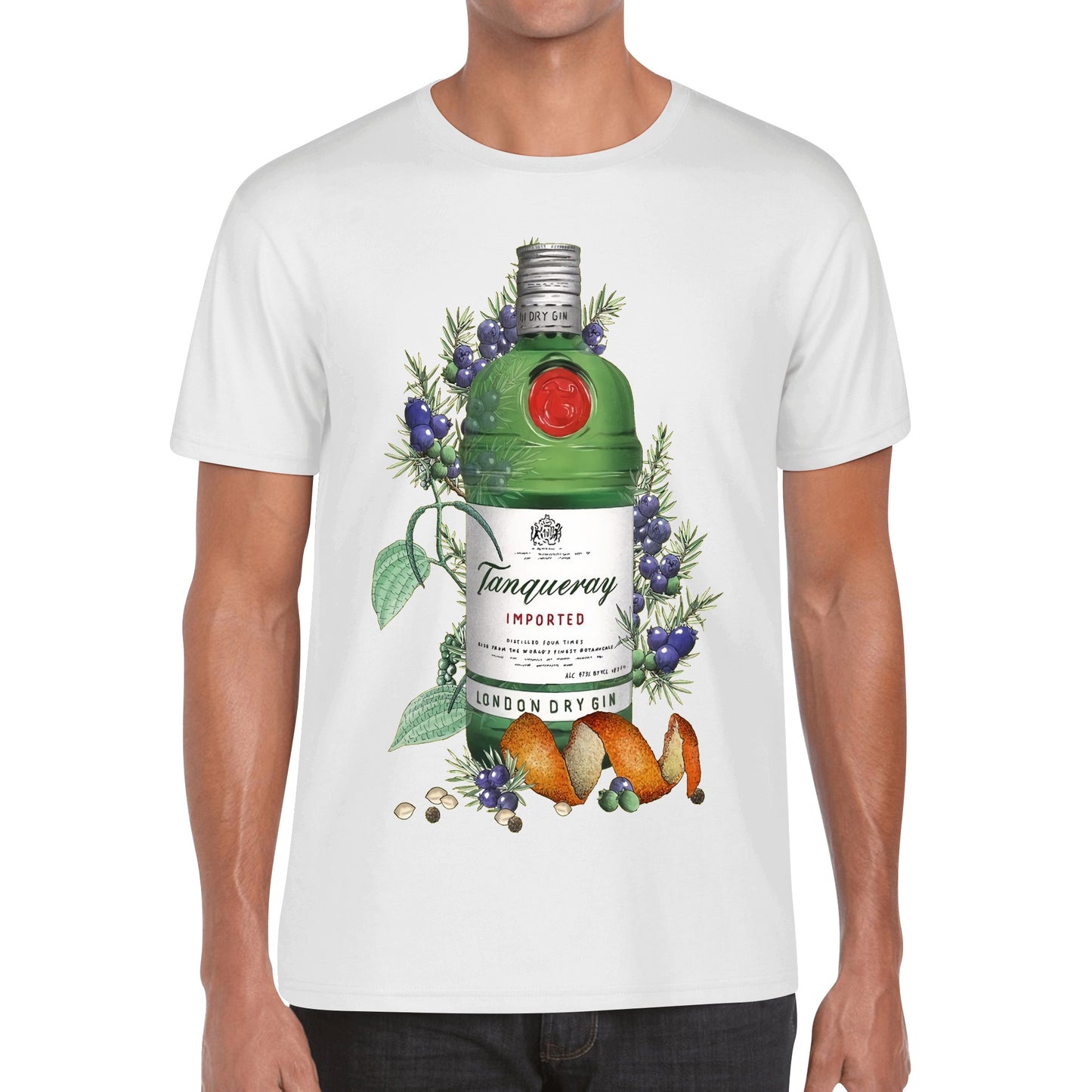 T-Shirt Gin Beefeater floral art DrinkandArt