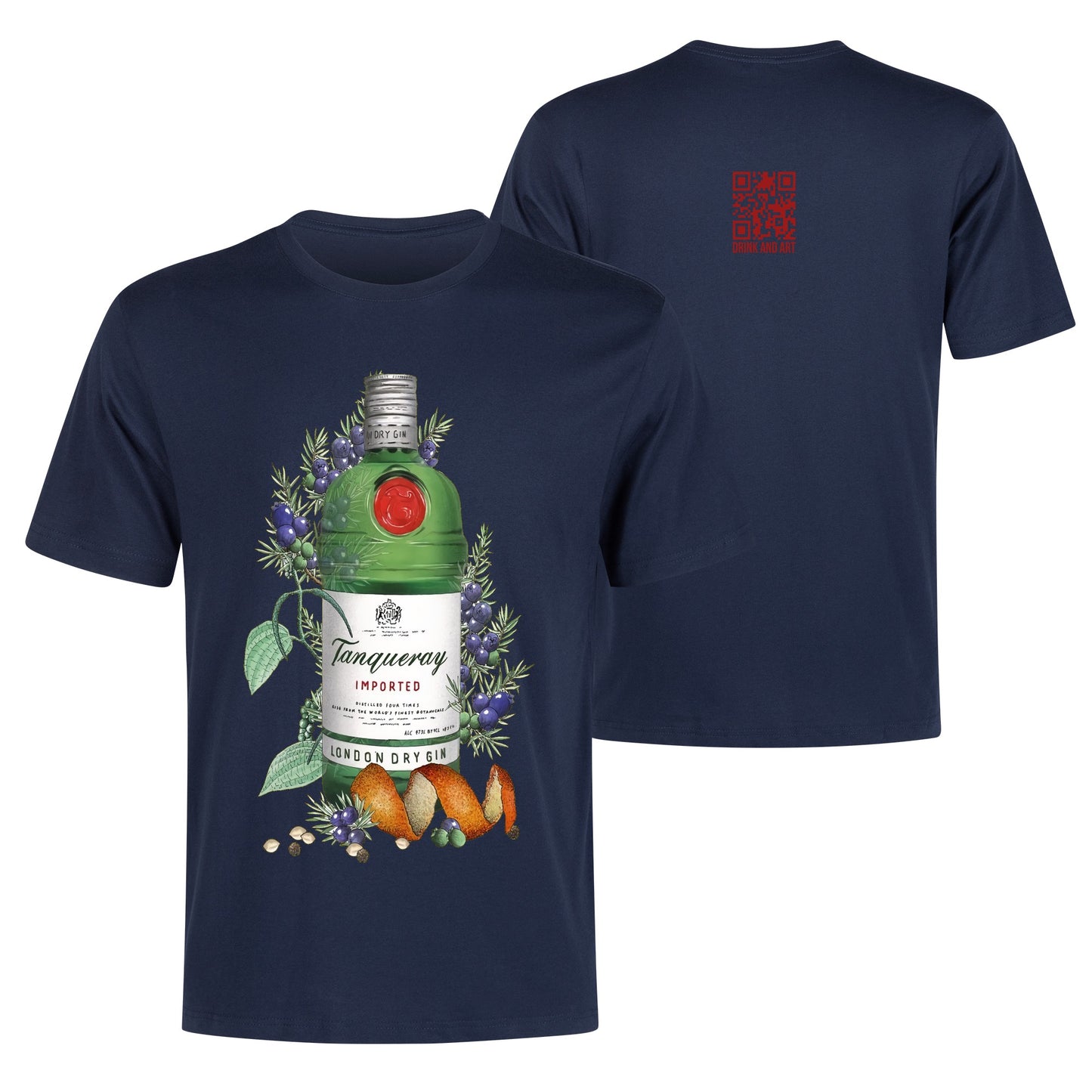 T-Shirt Gin Beefeater floral art DrinkandArt