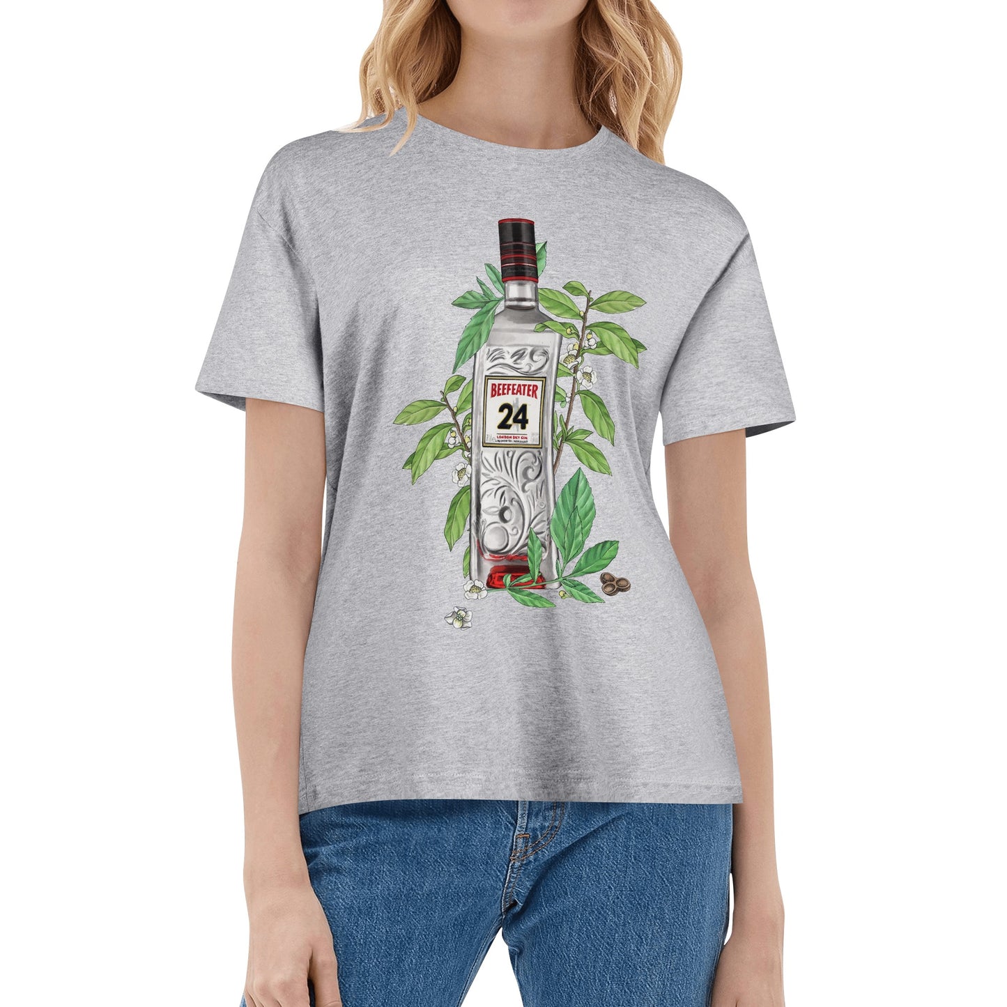 T-Shirt Gin Beefeater floral art DrinkandArt