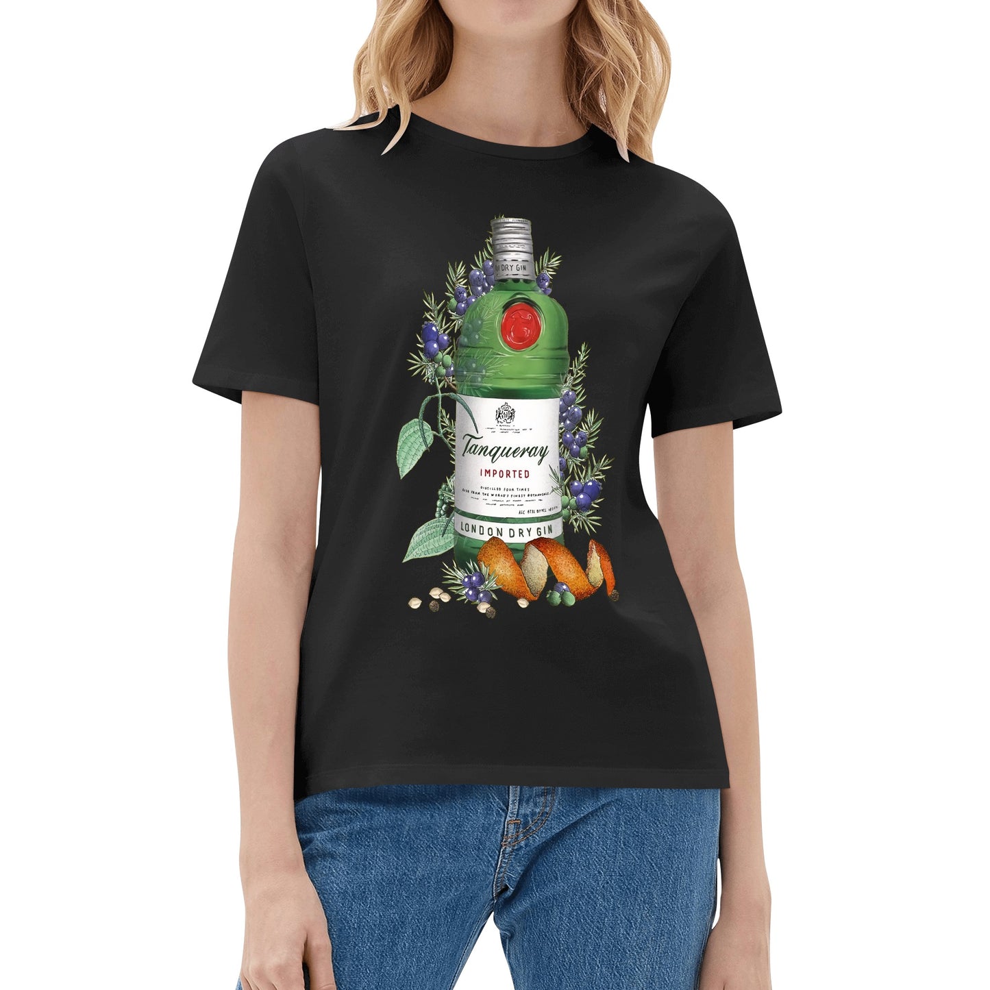 T-Shirt Gin Beefeater floral art DrinkandArt