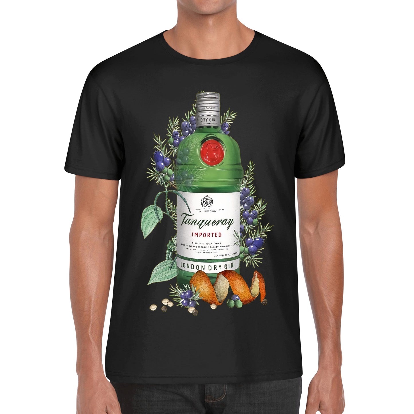 T-Shirt Gin Beefeater floral art DrinkandArt