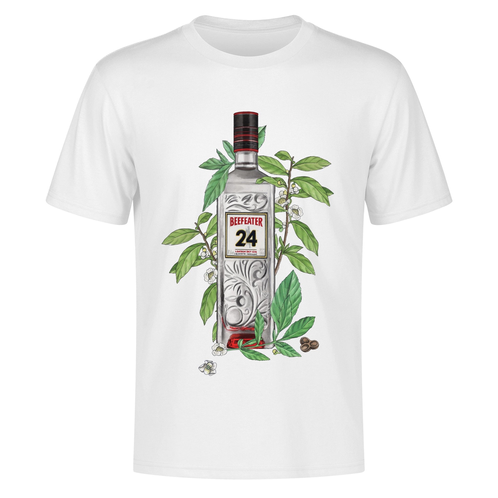 T-Shirt Gin Beefeater floral art DrinkandArt