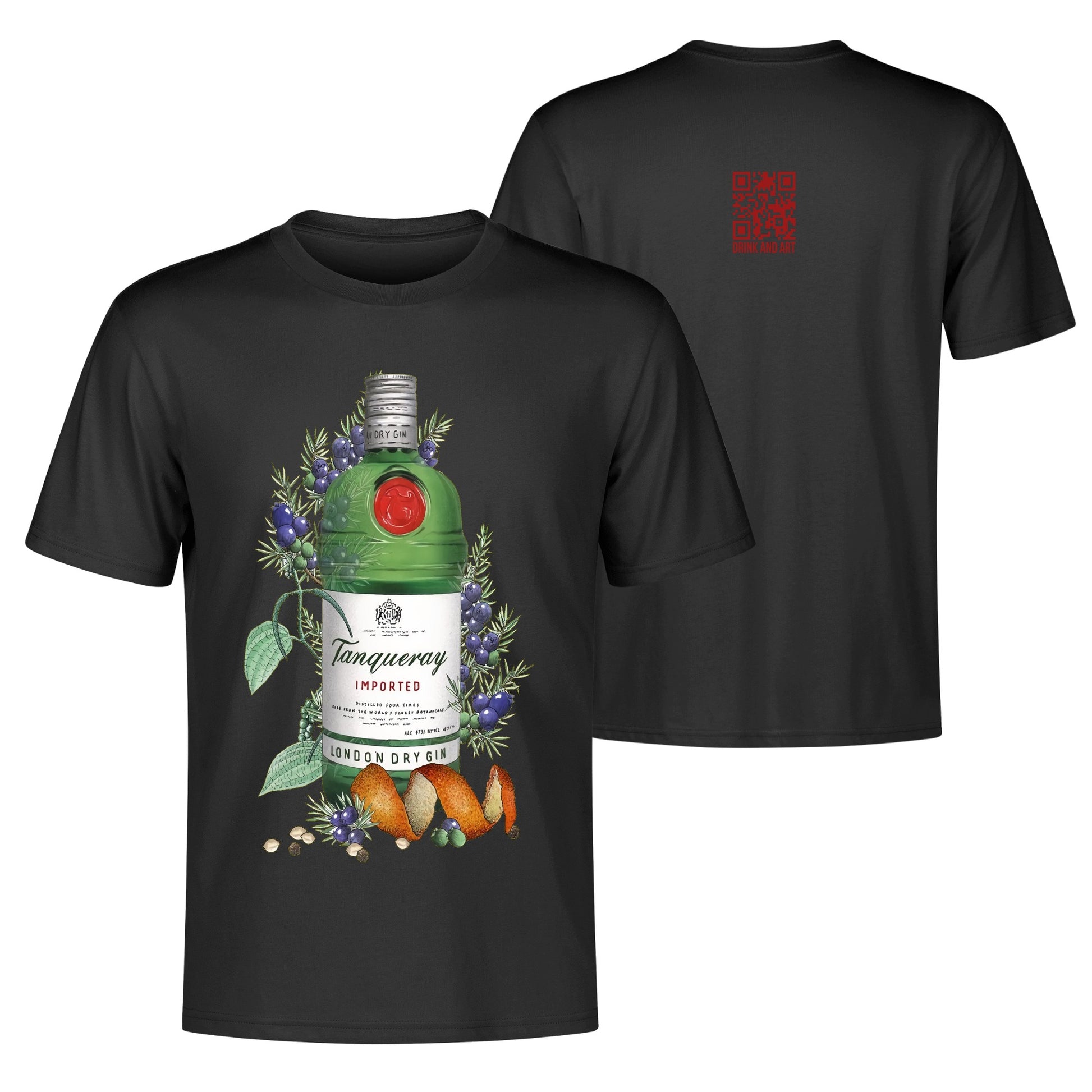 T-Shirt Gin Beefeater floral art DrinkandArt