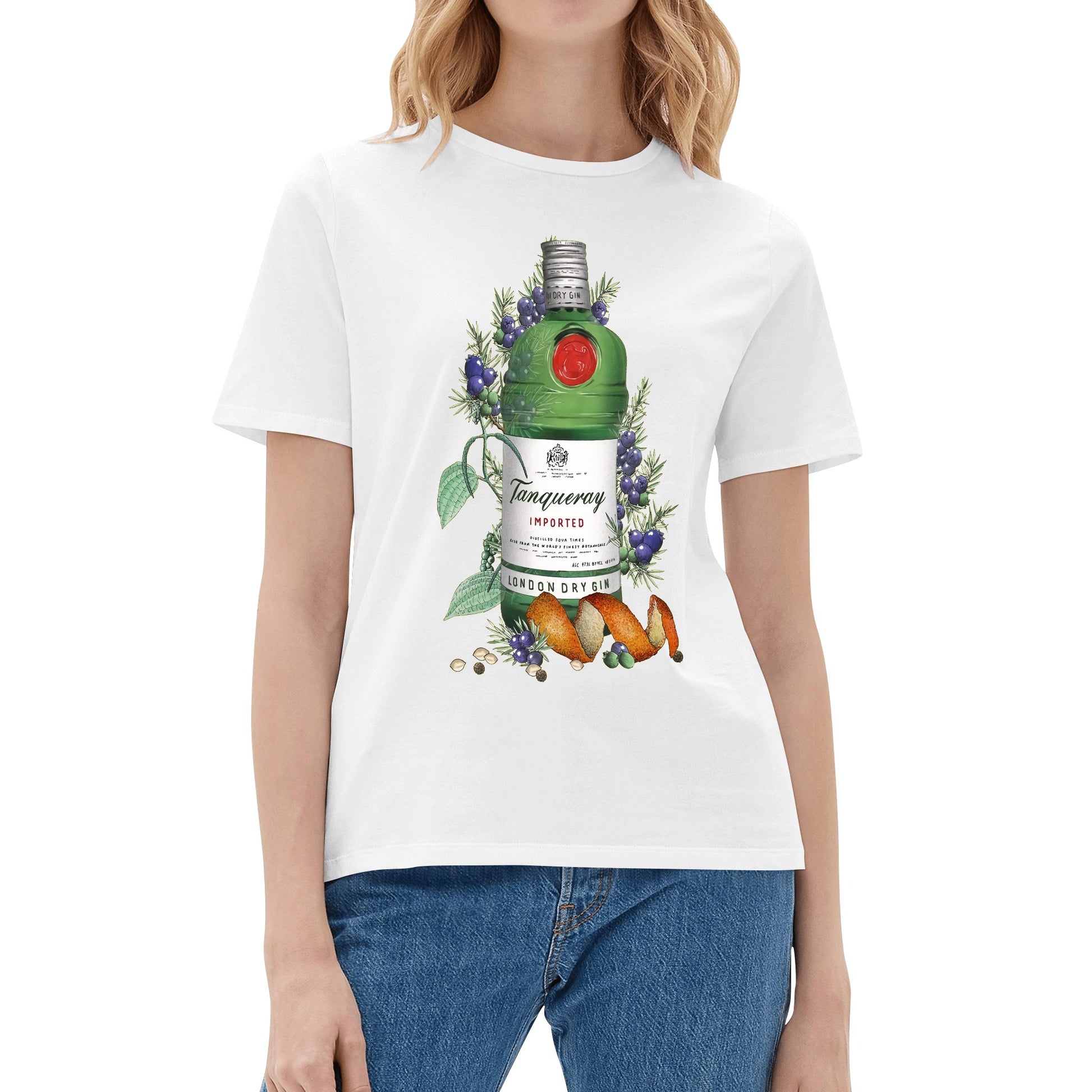 T-Shirt Gin Beefeater floral art DrinkandArt