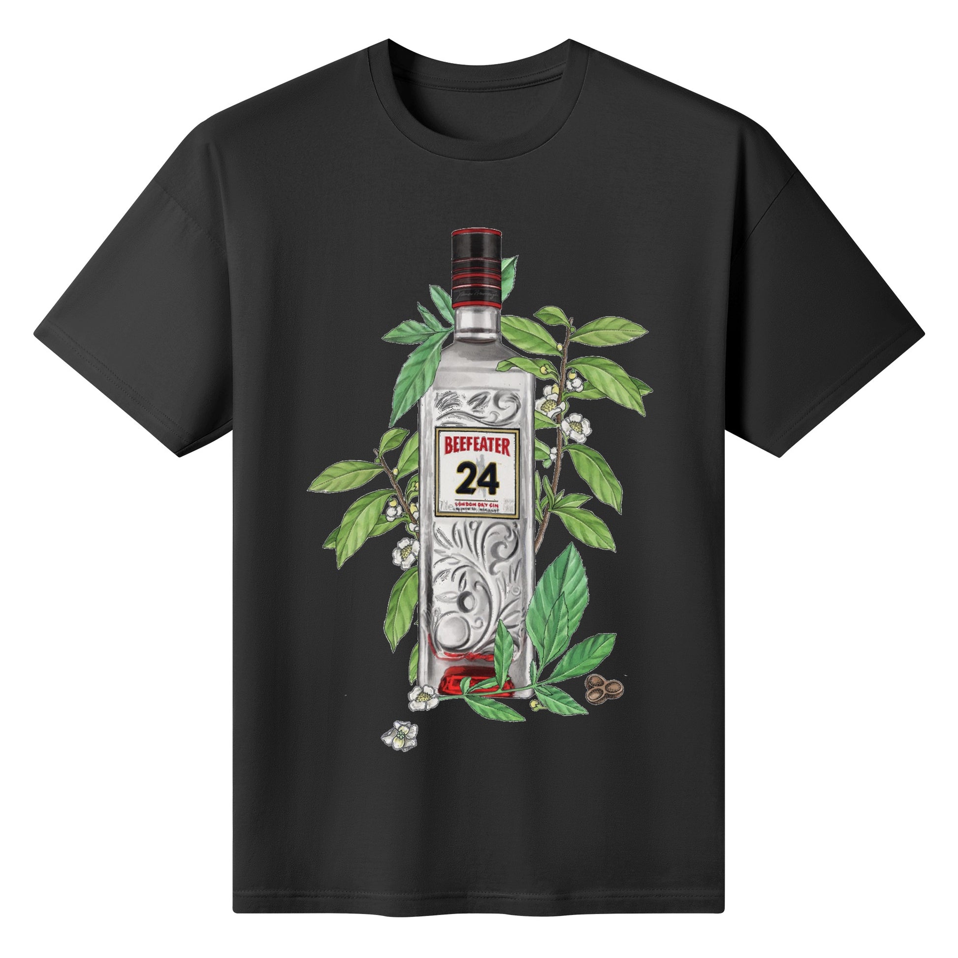 T-Shirt Gin Beefeater floral art DrinkandArt