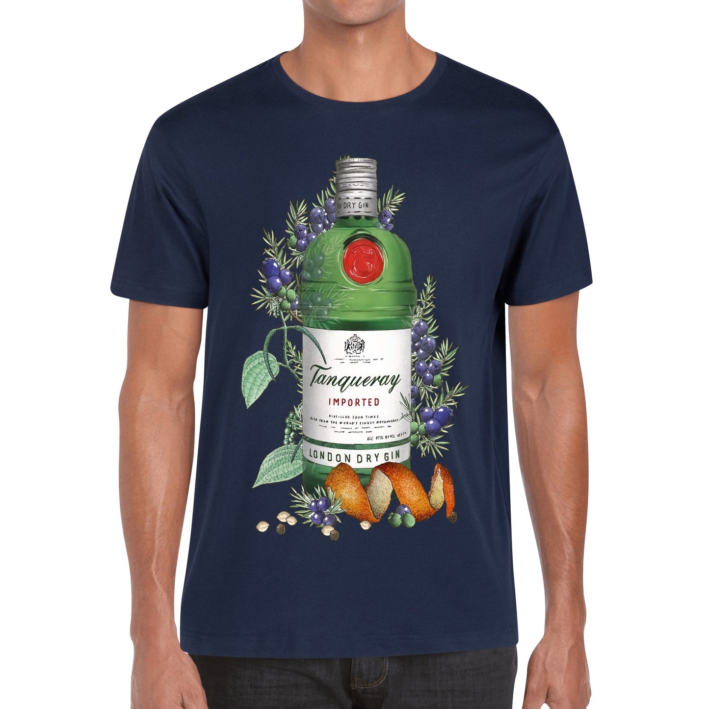 T-Shirt Gin Beefeater floral art DrinkandArt