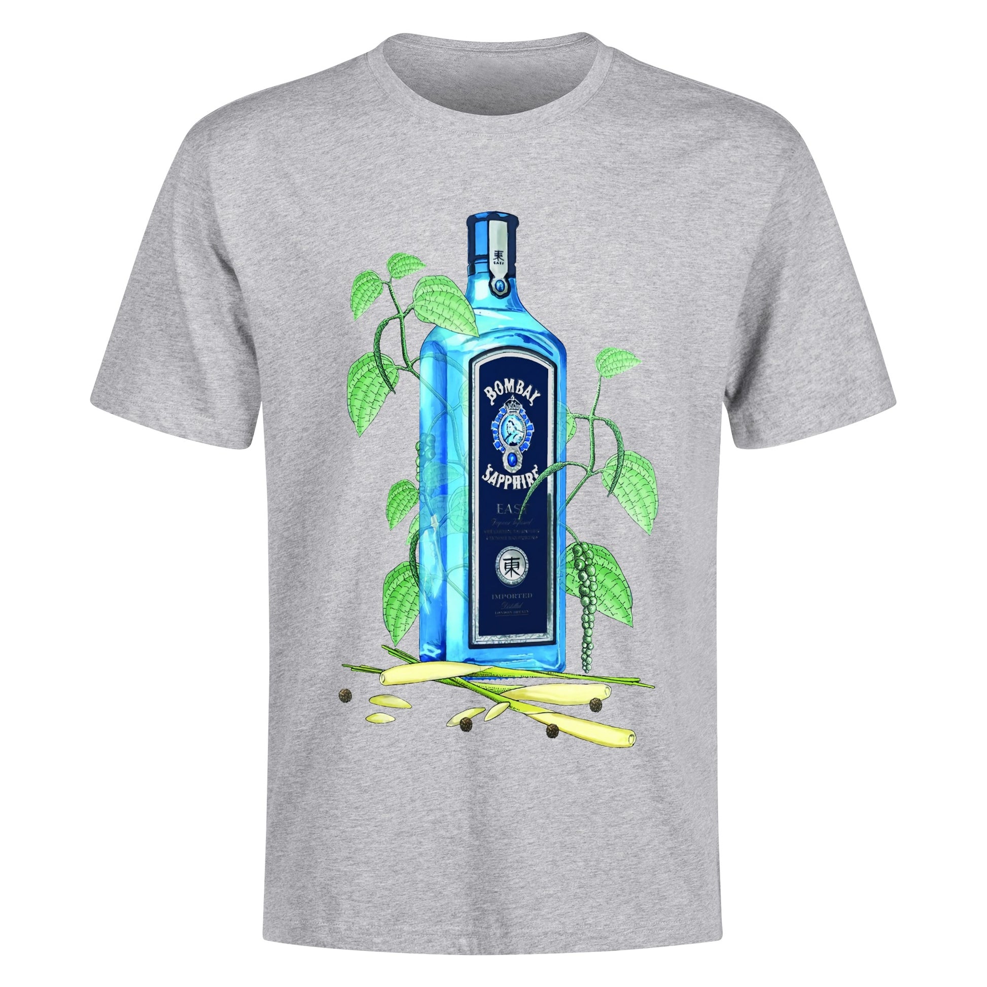 T-Shirt Gin Bombay Sapphire floral art DrinkandArt