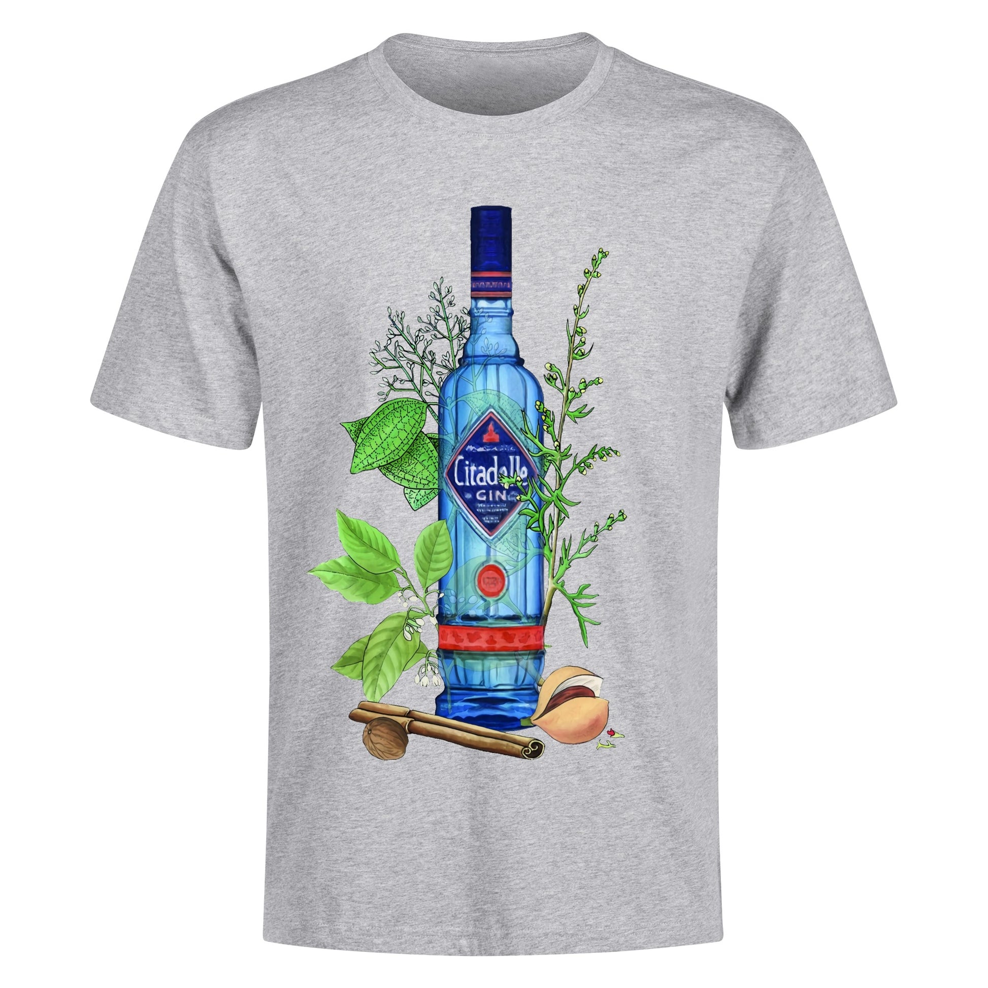 T-Shirt Gin Citadelle floral art DrinkandArt