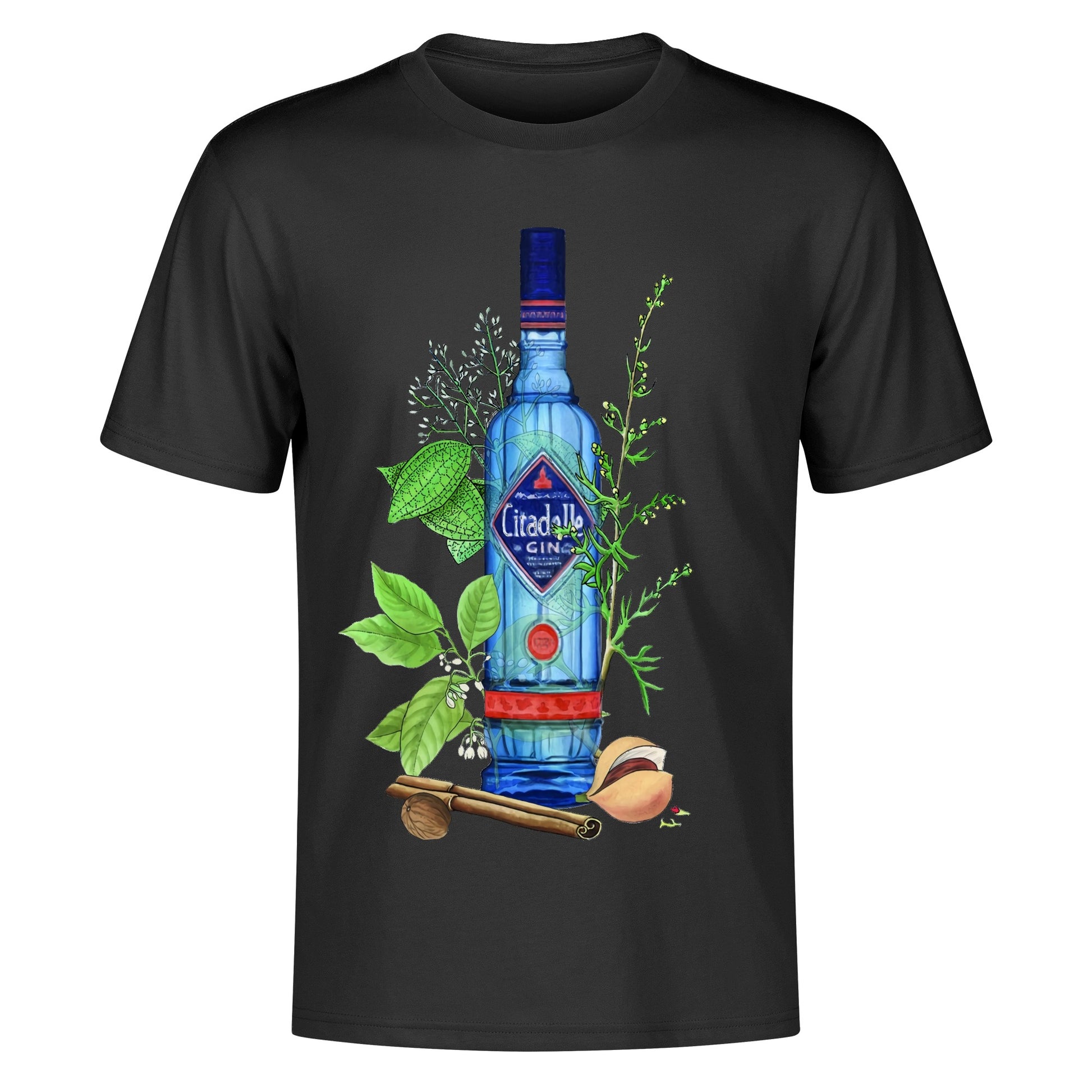 T-Shirt Gin Citadelle floral art DrinkandArt