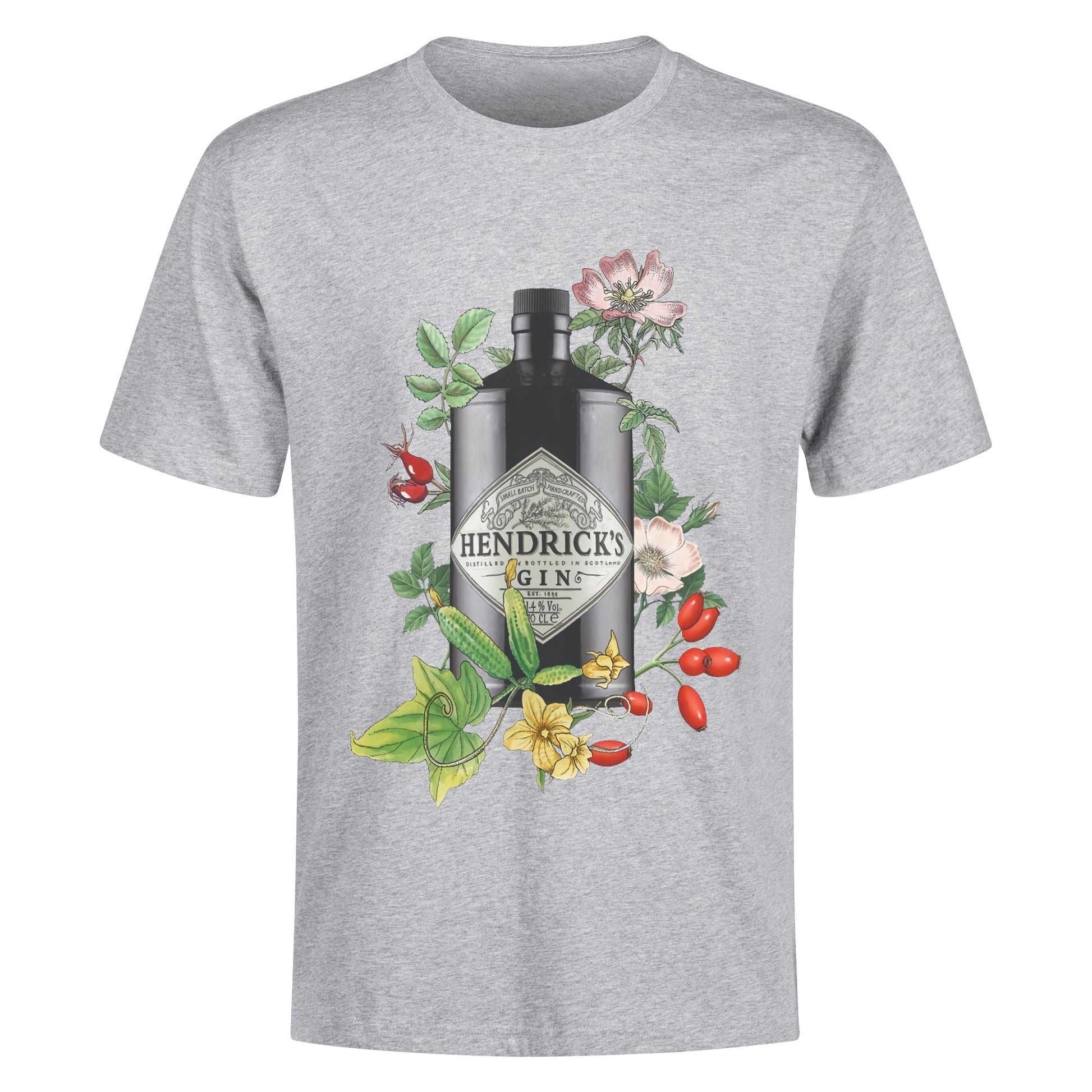 T-Shirt Gin Hendricks floral art DrinkandArt