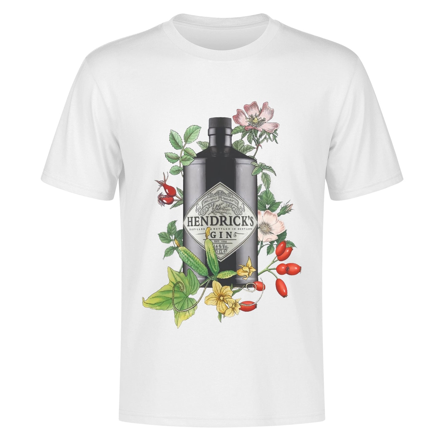 T-Shirt Gin Hendricks floral art DrinkandArt