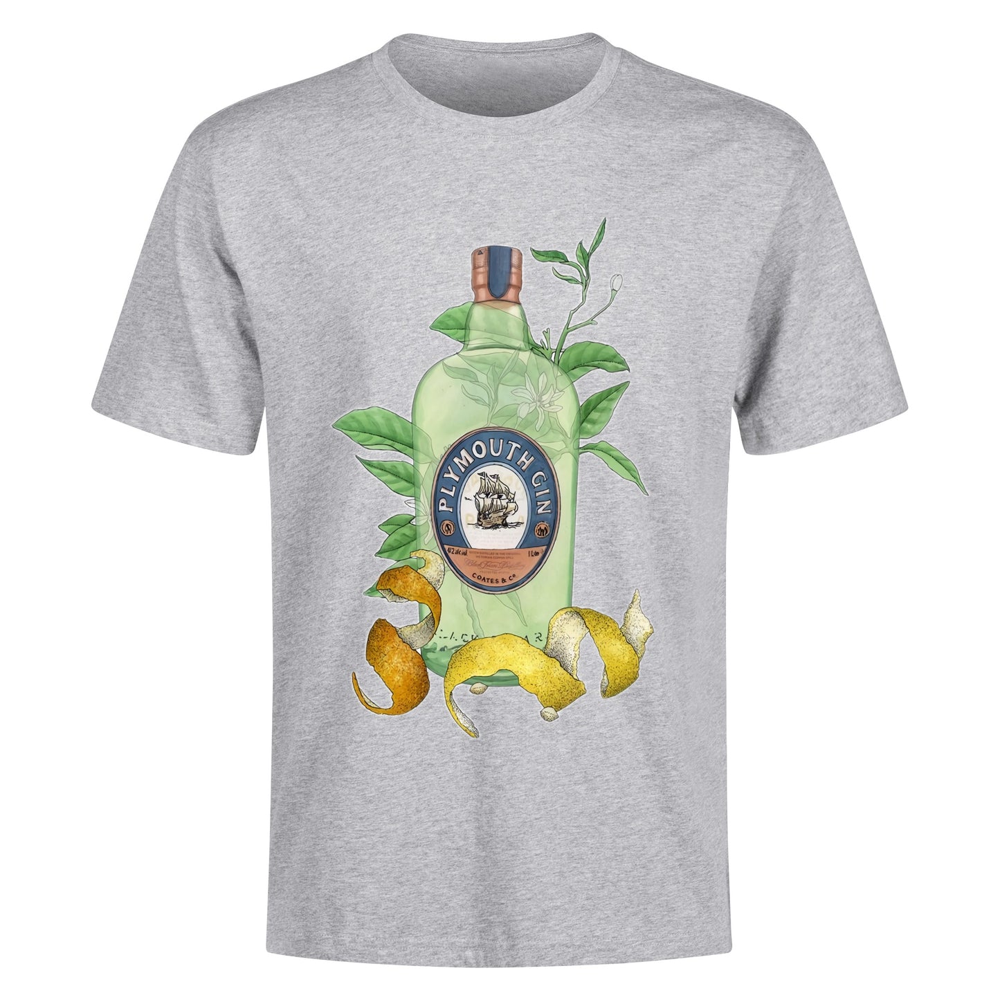 T-Shirt Gin Plymouth floral art DrinkandArt