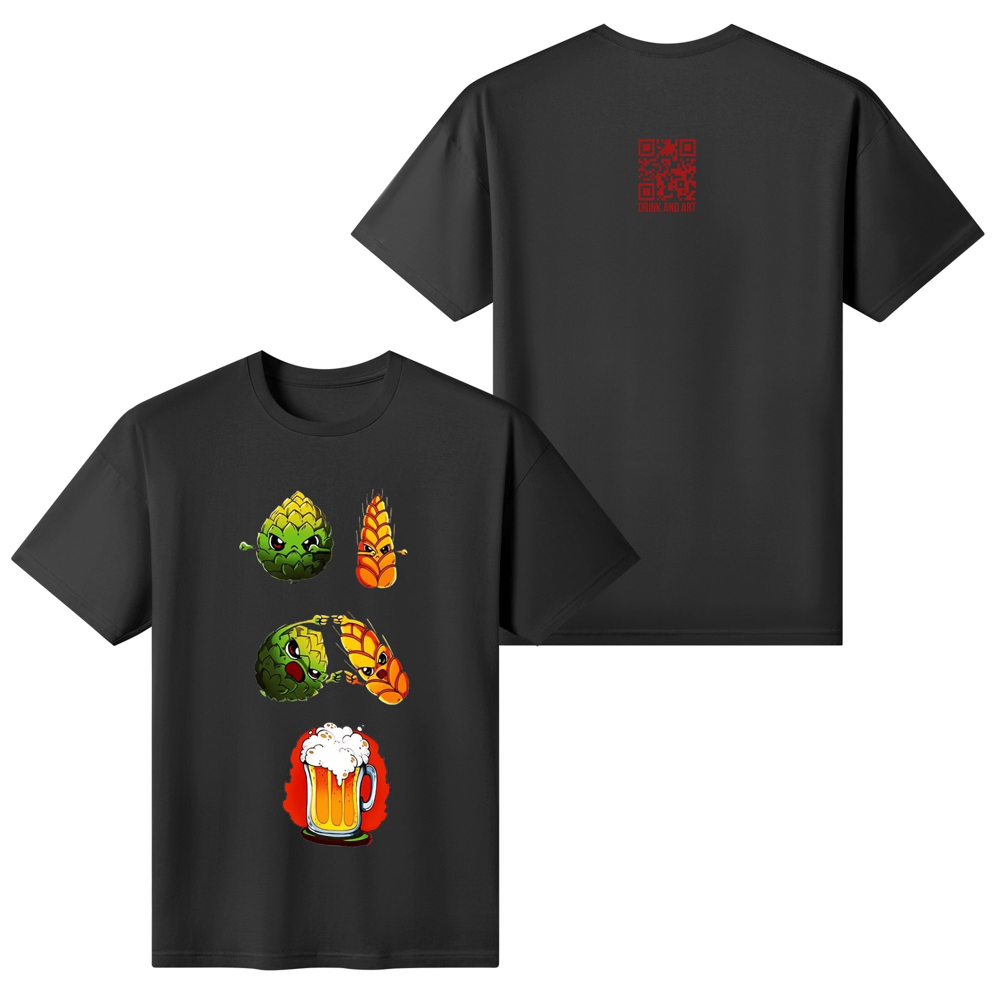 T-Shirt Hops and Wheat DrinkandArt