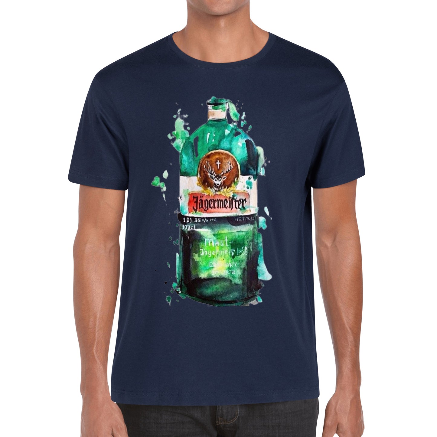 T-Shirt Jägermeister watercolor DrinkandArt