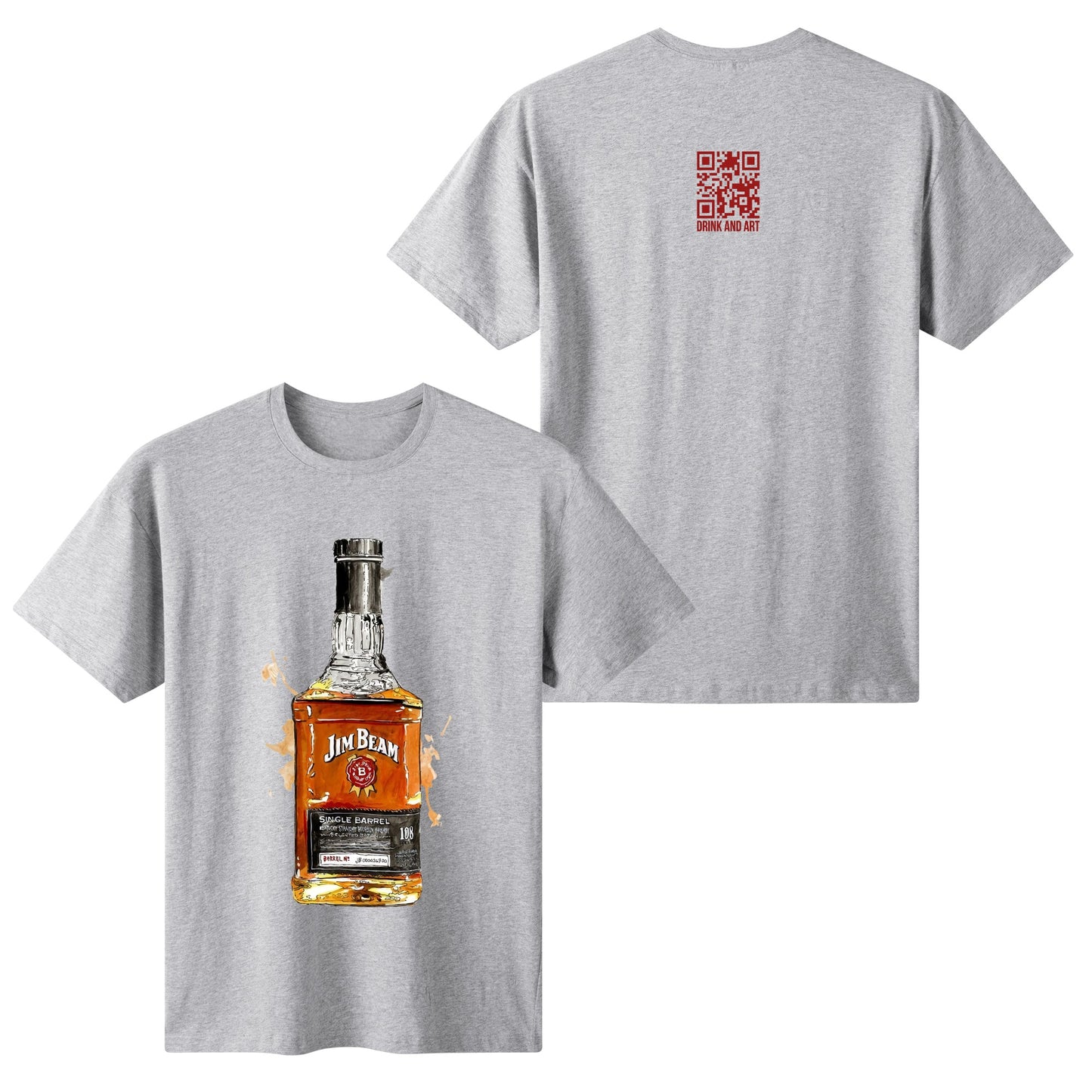 T-Shirt Jim Beam watercolor DrinkandArt