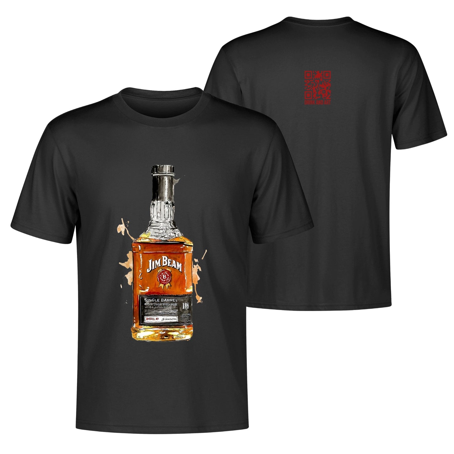 T-Shirt Jim Beam watercolor DrinkandArt