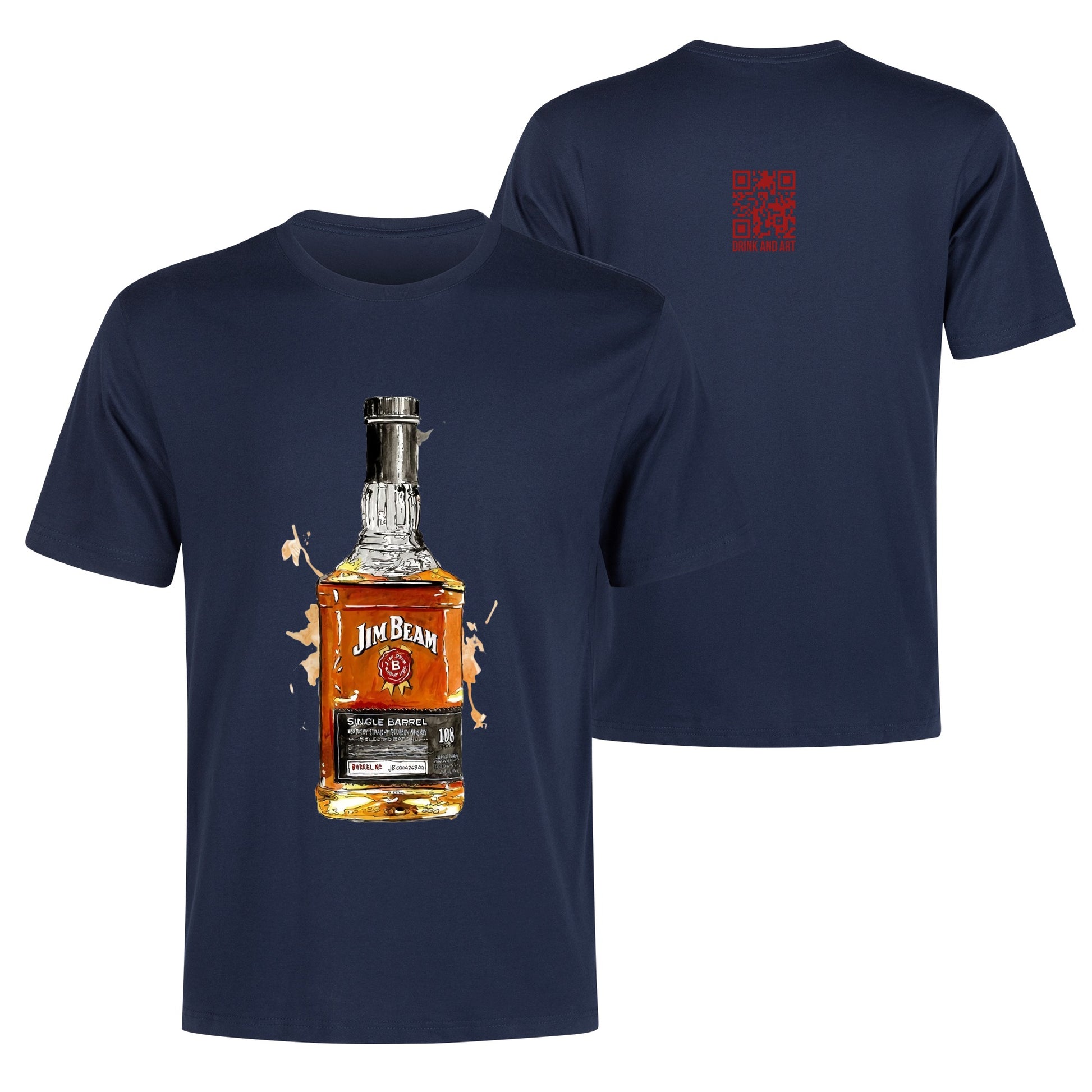 T-Shirt Jim Beam watercolor DrinkandArt