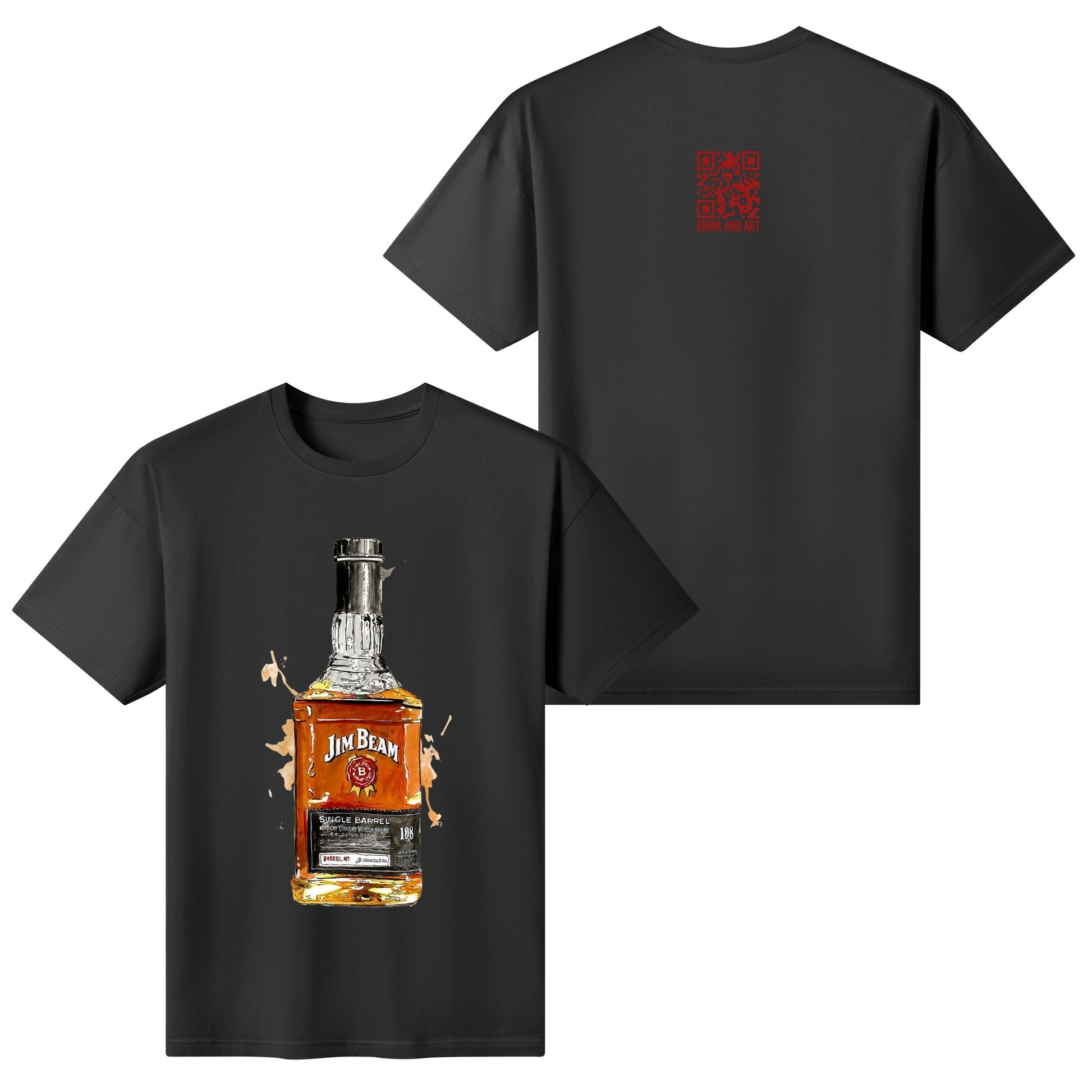 T-Shirt Jim Beam watercolor DrinkandArt