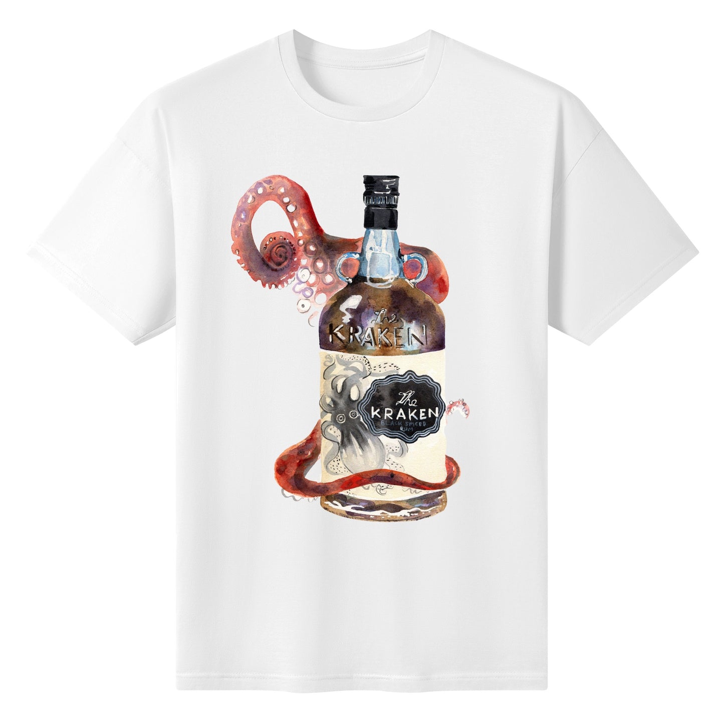 T-Shirt Kraken bottle art DrinkandArt