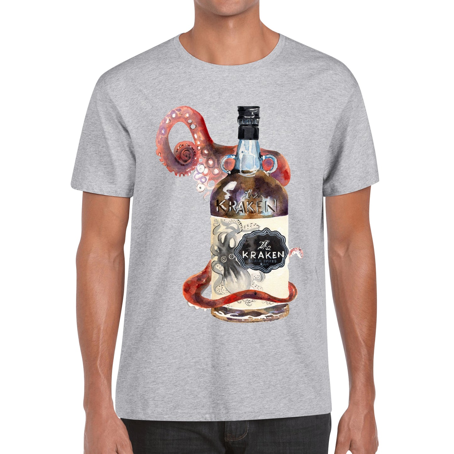 T-Shirt Kraken bottle art DrinkandArt