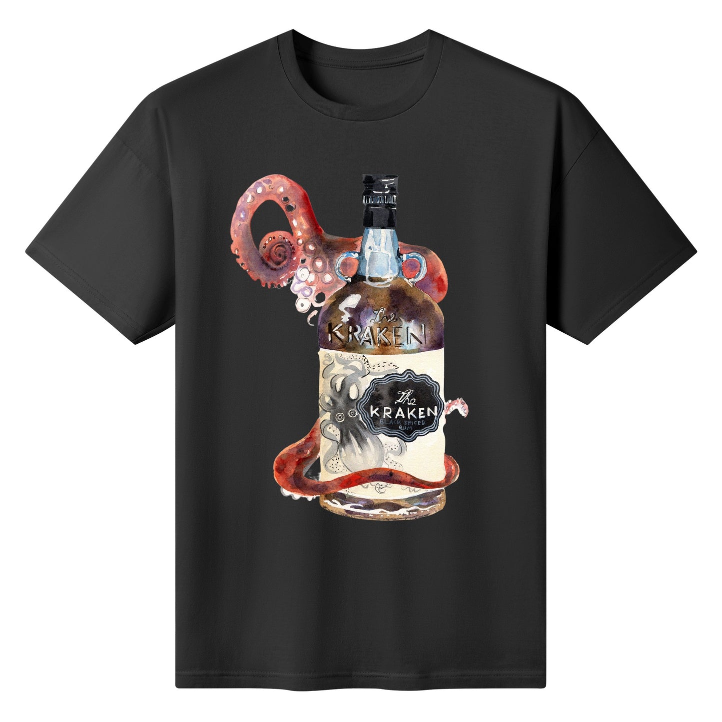 T-Shirt Kraken bottle art DrinkandArt