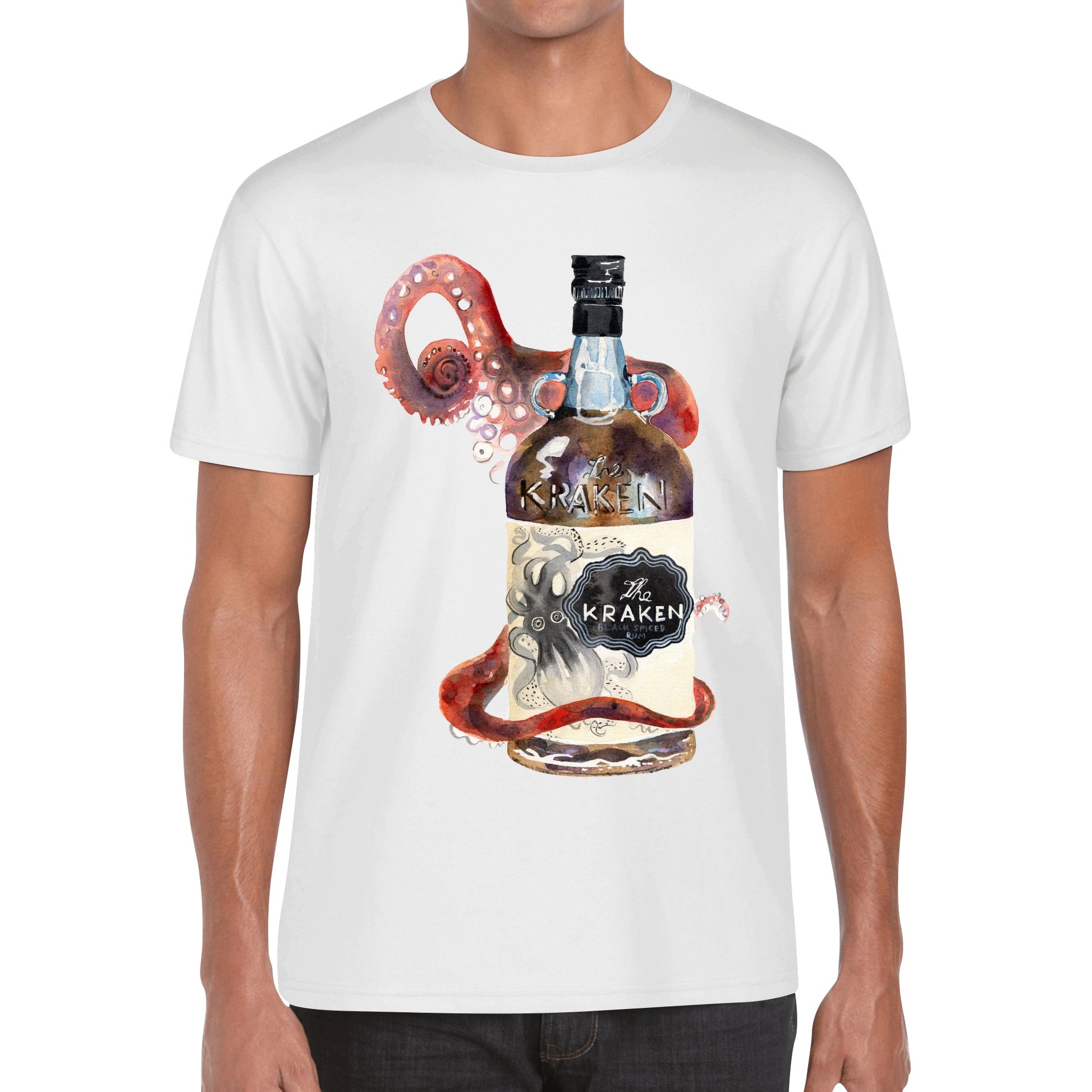 T-Shirt Kraken bottle art DrinkandArt