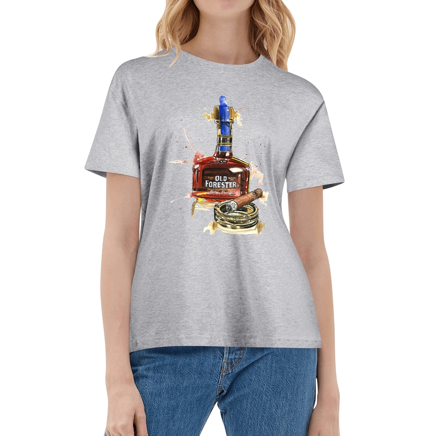 T-Shirt Old Forester watercolor DrinkandArt