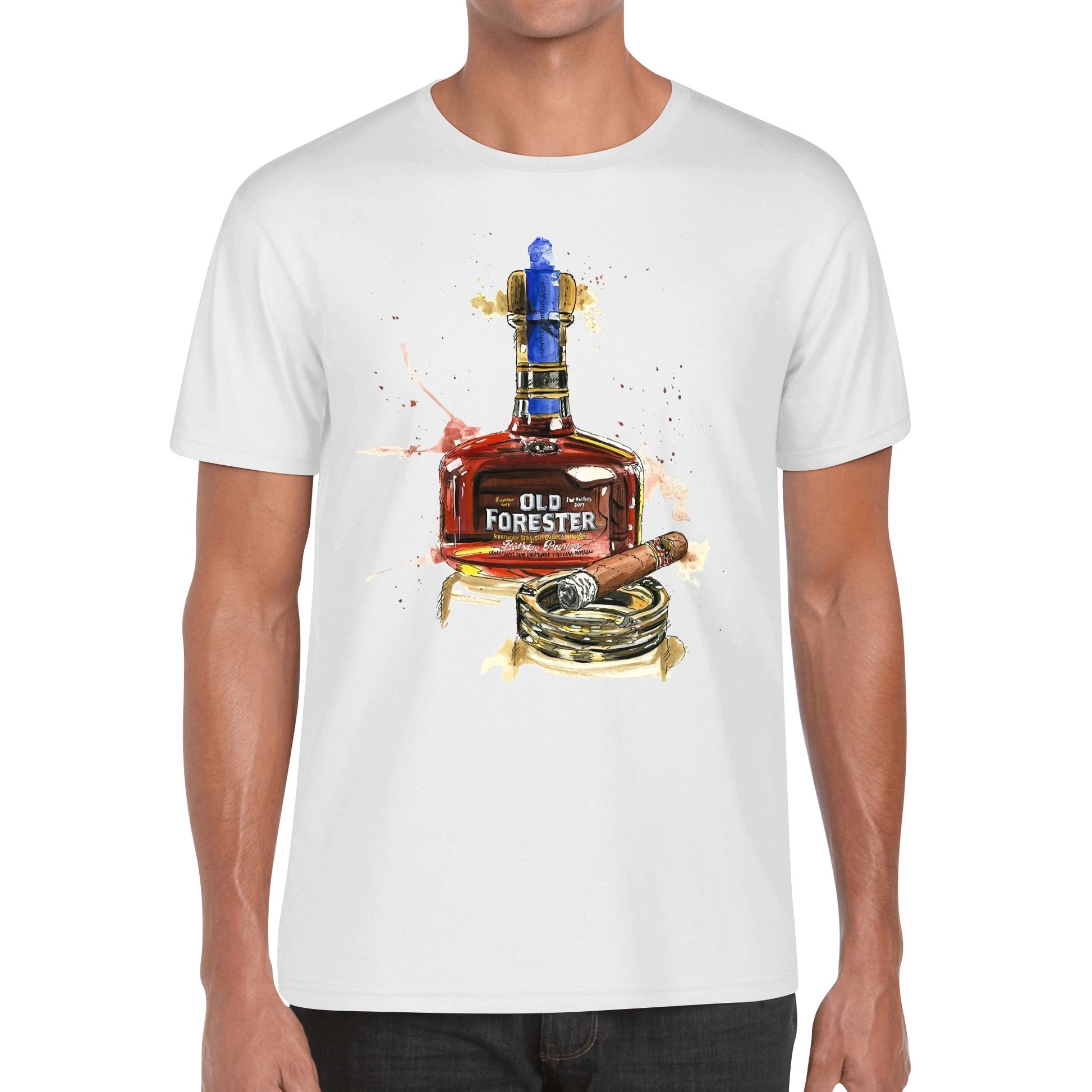 T-Shirt Old Forester watercolor DrinkandArt