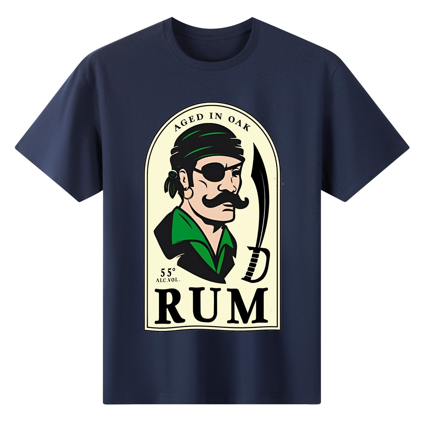 T-Shirt Rum Pirate logo DrinkandArt