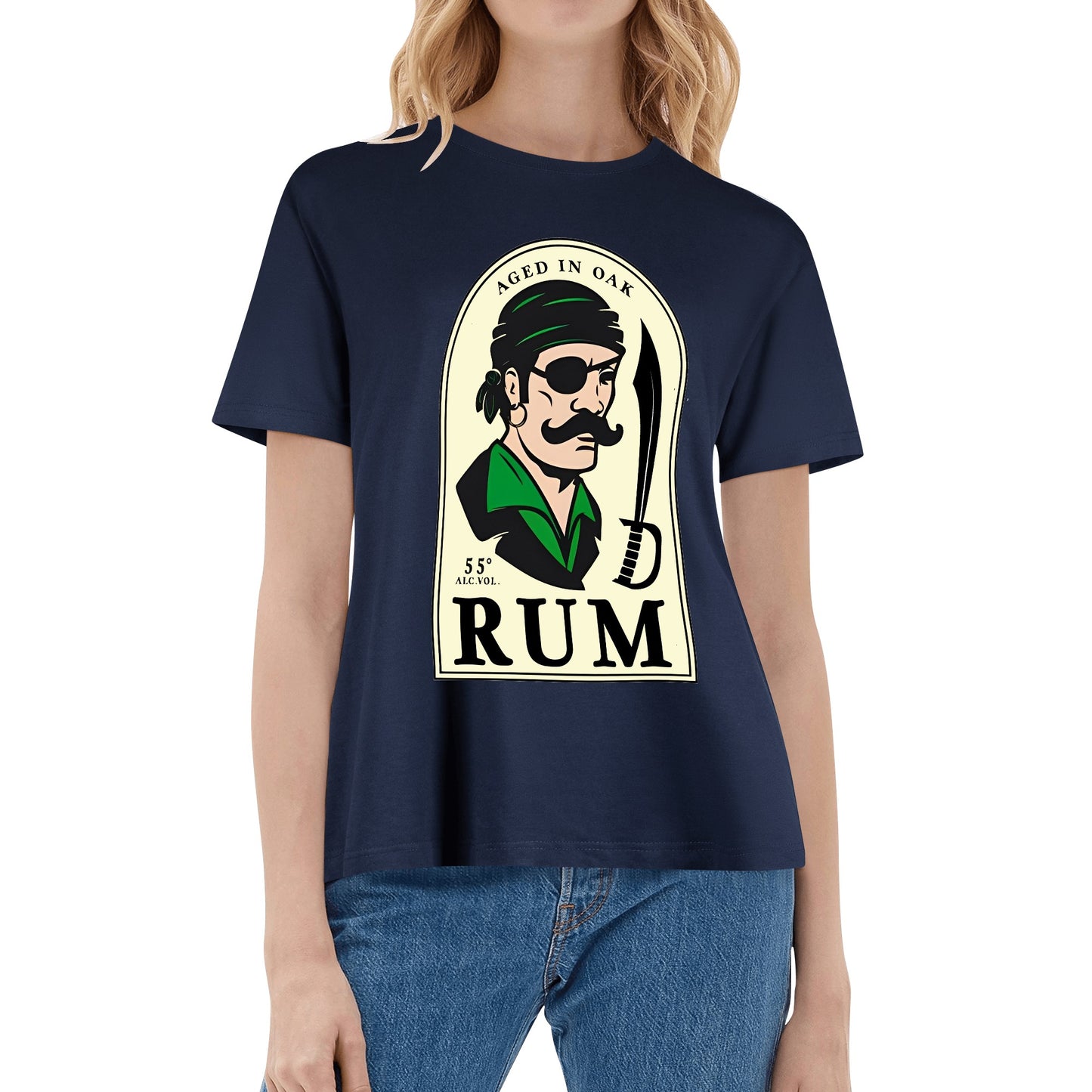 T-Shirt Rum Pirate logo DrinkandArt