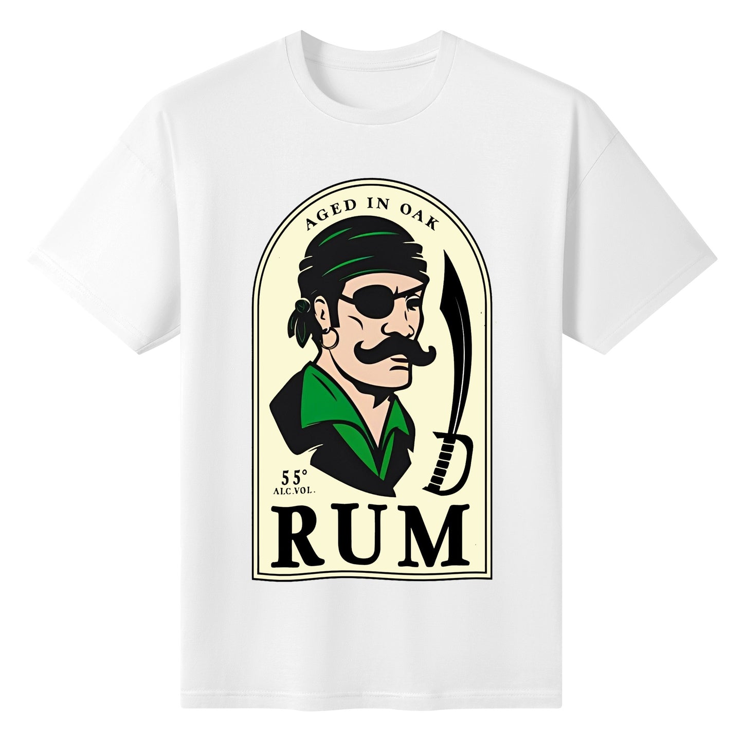 T-Shirt Rum Pirate logo DrinkandArt