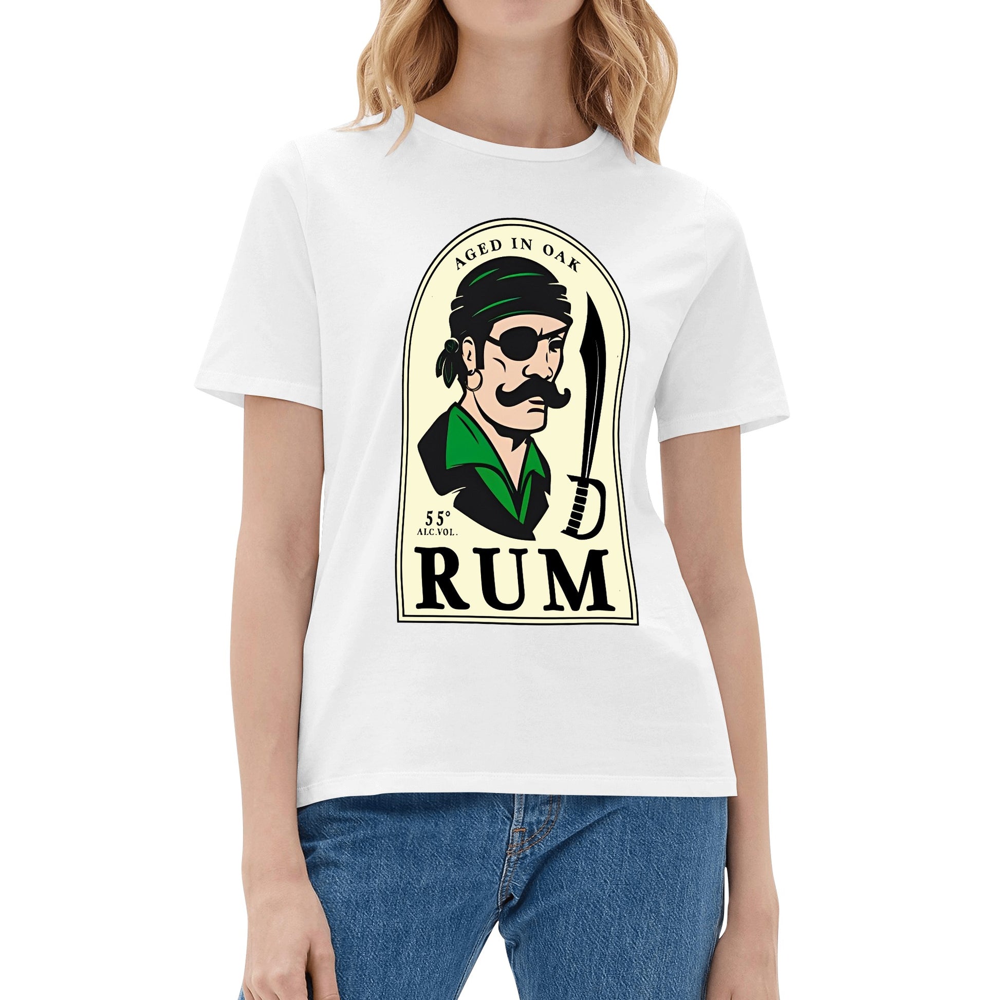 T-Shirt Rum Pirate logo DrinkandArt