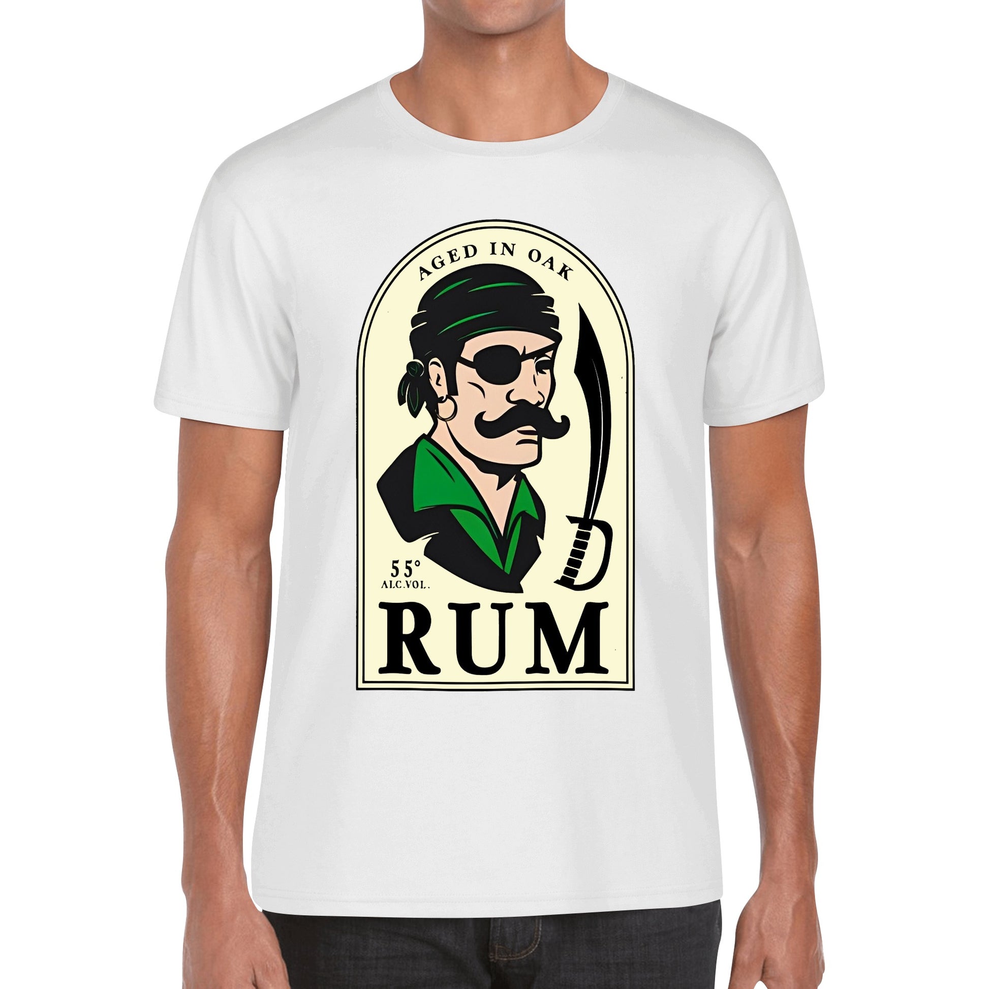 T-Shirt Rum Pirate logo DrinkandArt