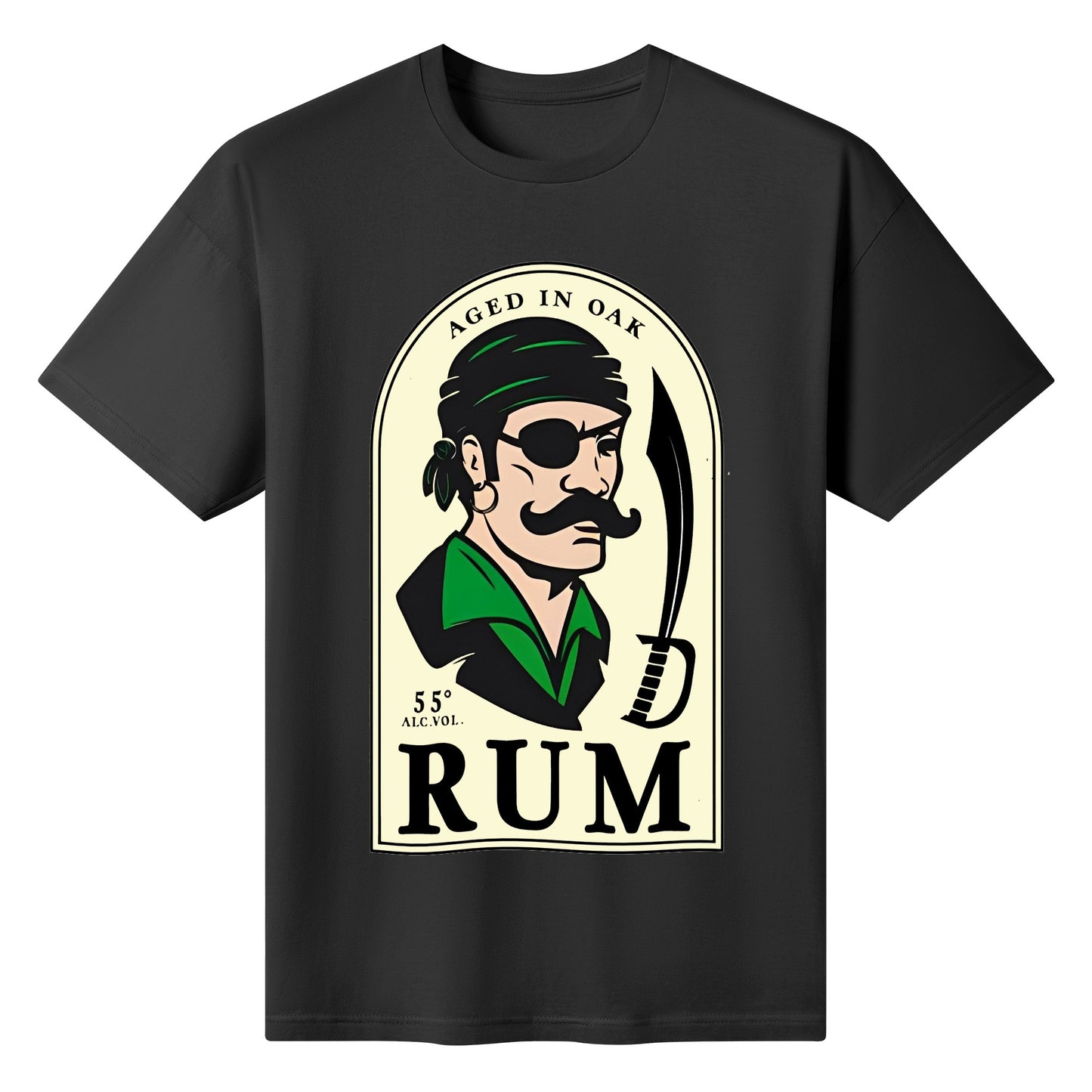 T-Shirt Rum Pirate logo DrinkandArt