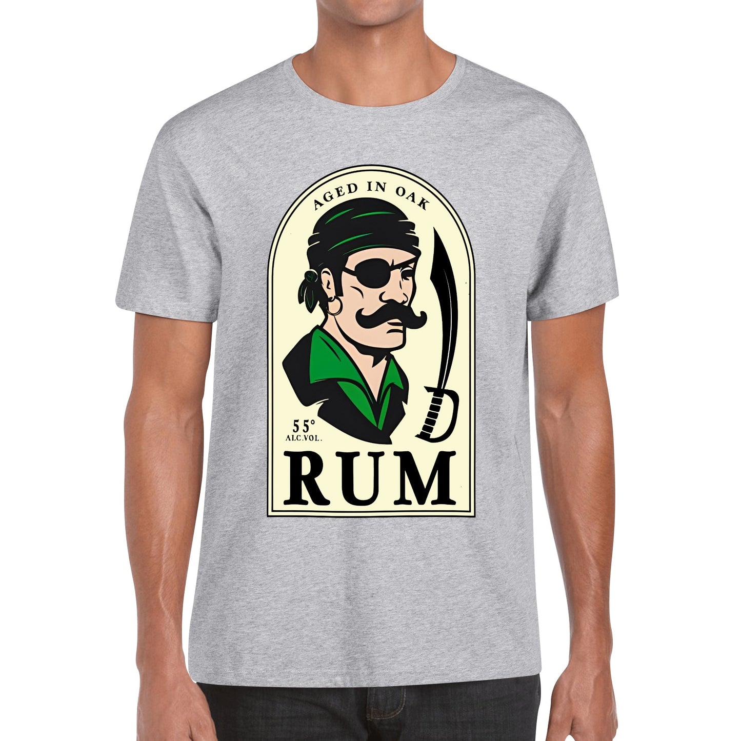 T-Shirt Rum Pirate logo DrinkandArt