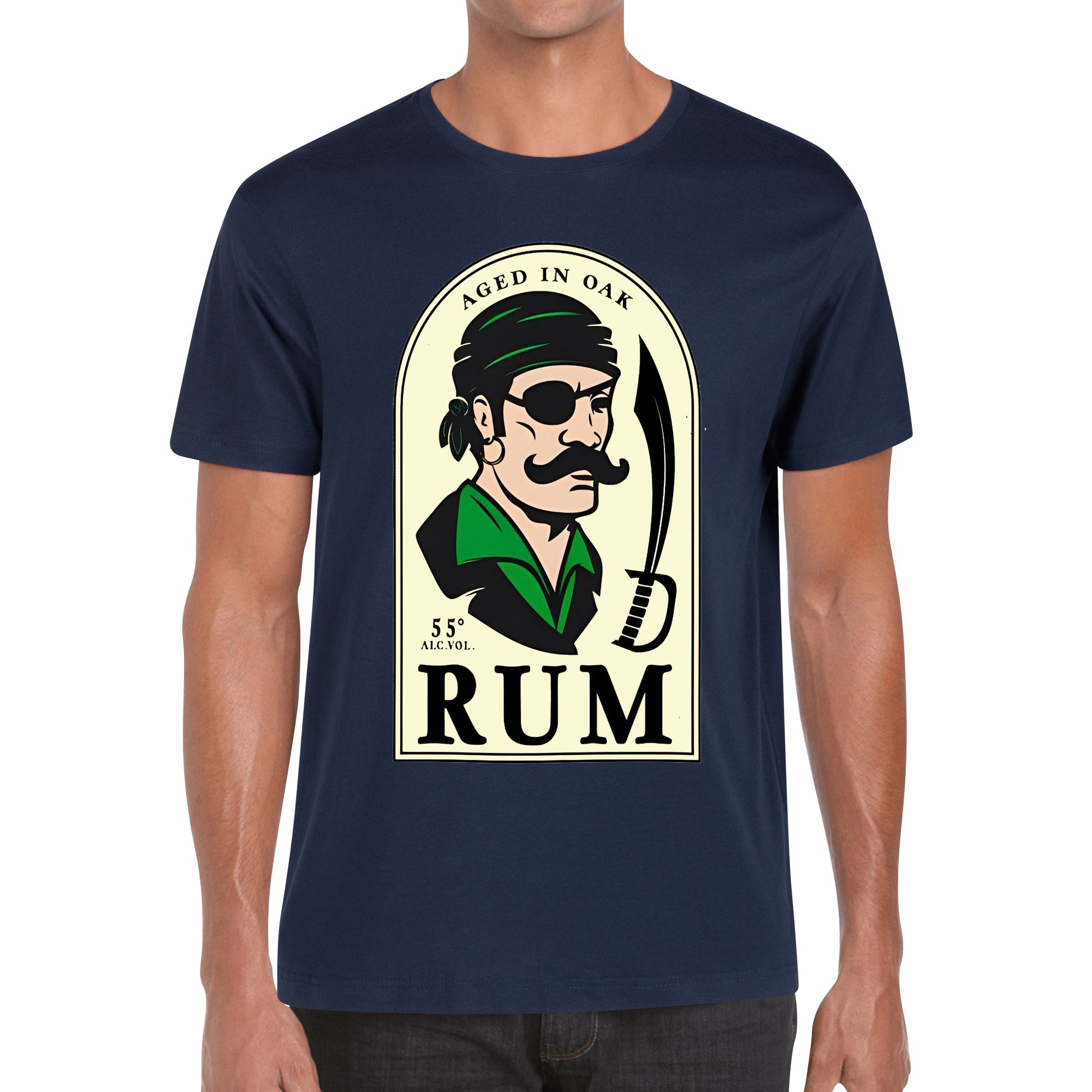 T-Shirt Rum Pirate logo DrinkandArt