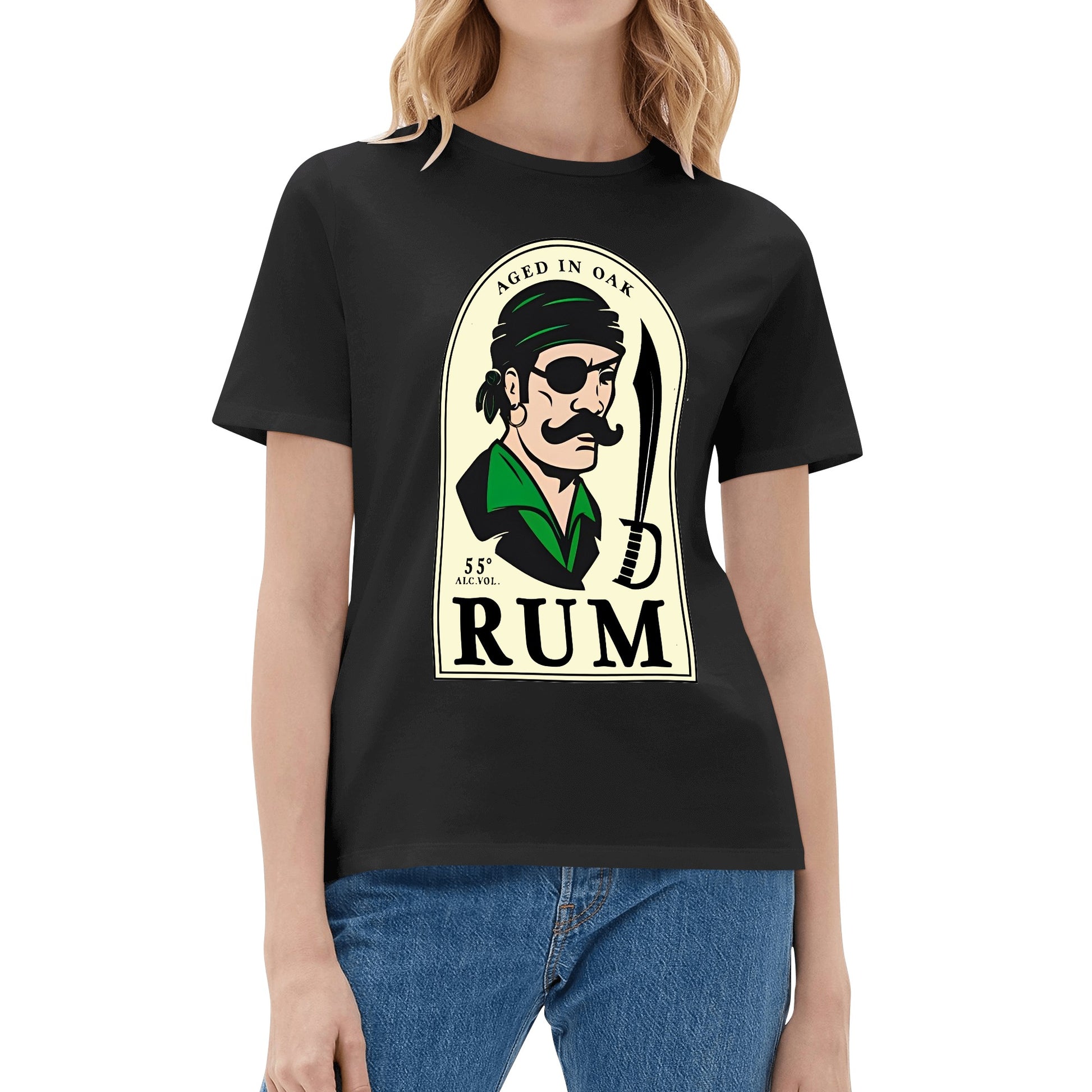 T-Shirt Rum Pirate logo DrinkandArt