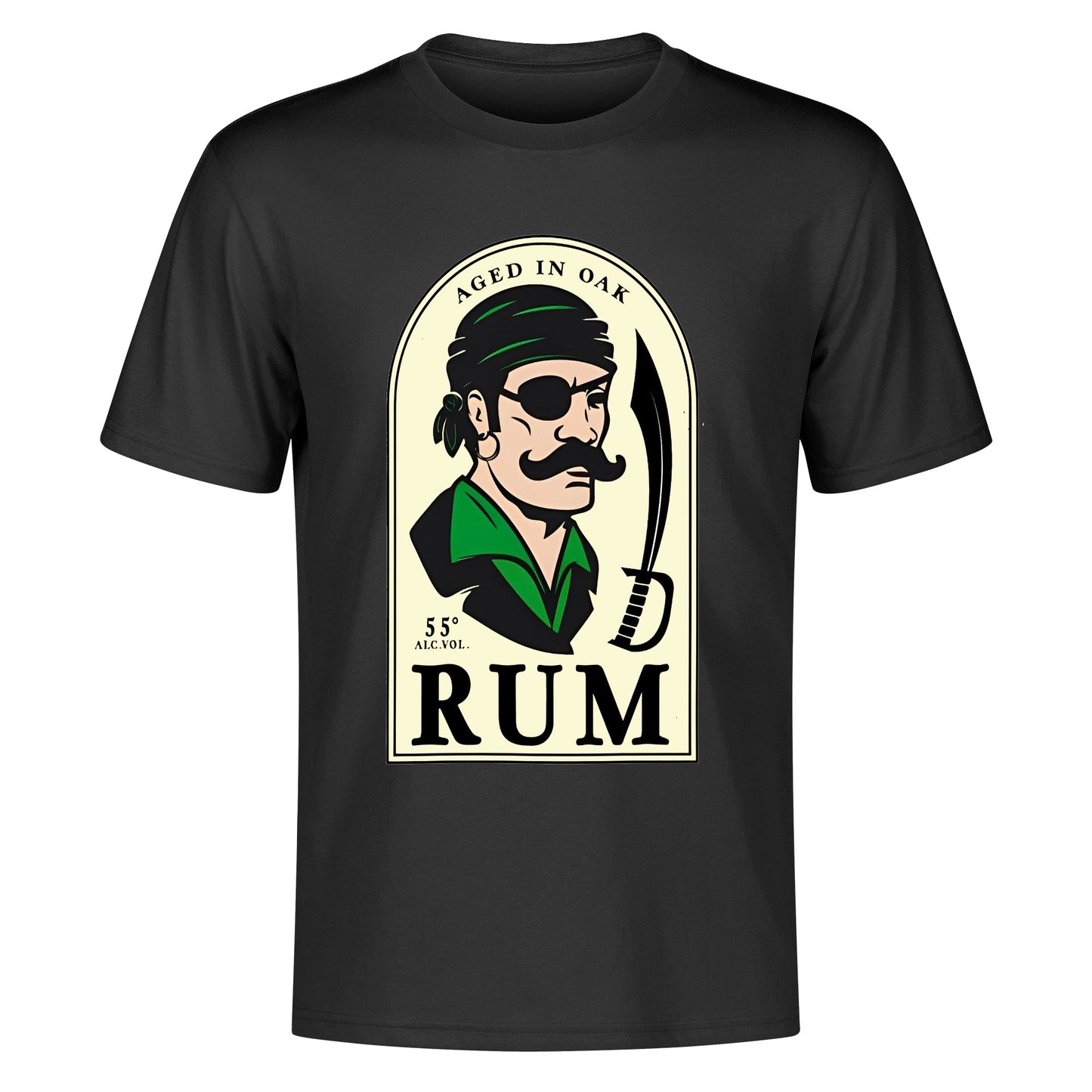 T-Shirt Rum Pirate logo DrinkandArt