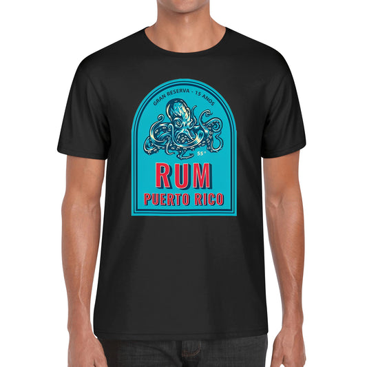 T-Shirt Rum Puerto Rico Octopus logo DrinkandArt