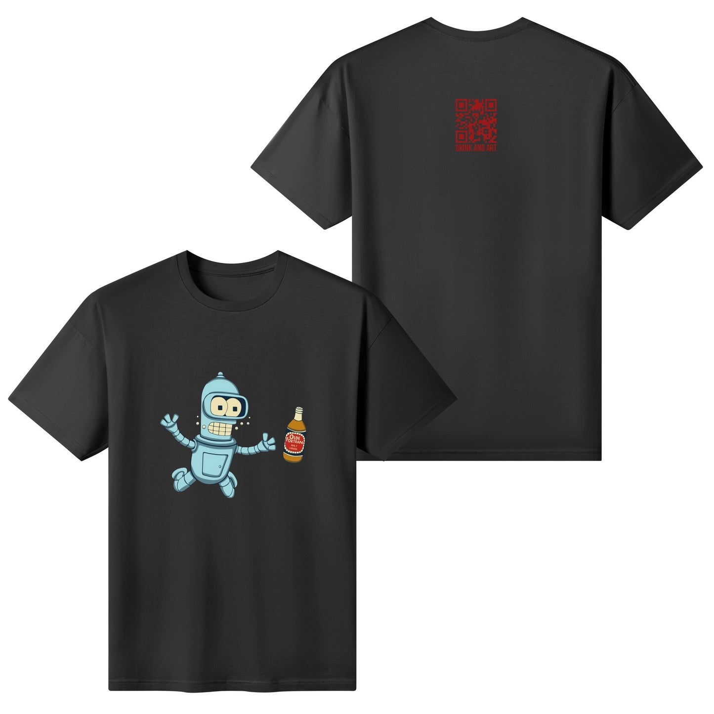 T-Shirt baby Bender satire DrinkandArt