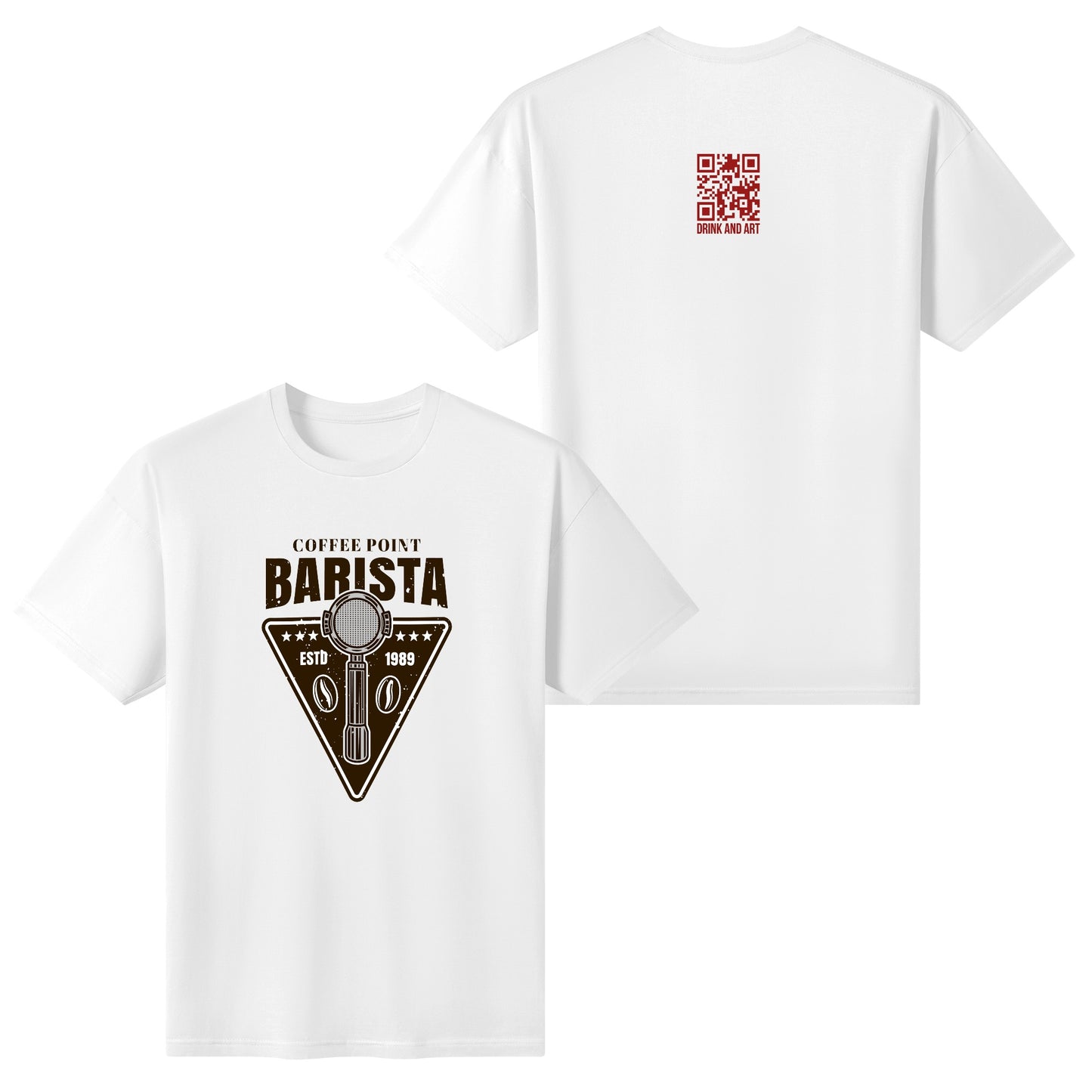 T-Shirt barista coffe point logo DrinkandArt