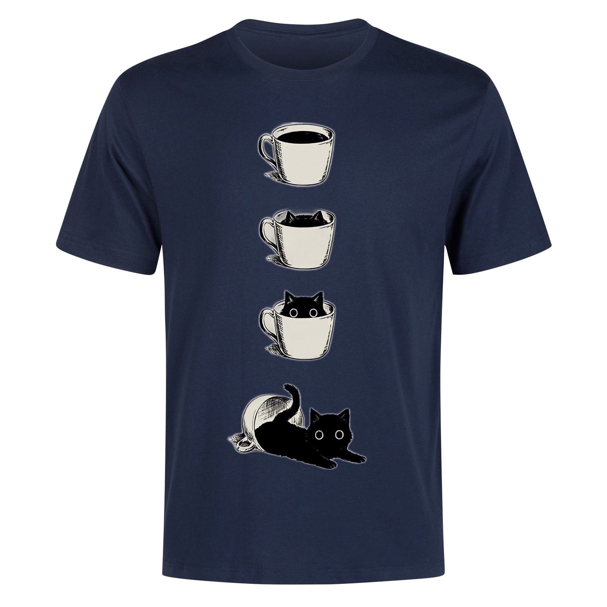 T-Shirt cat inside the cup DrinkandArt