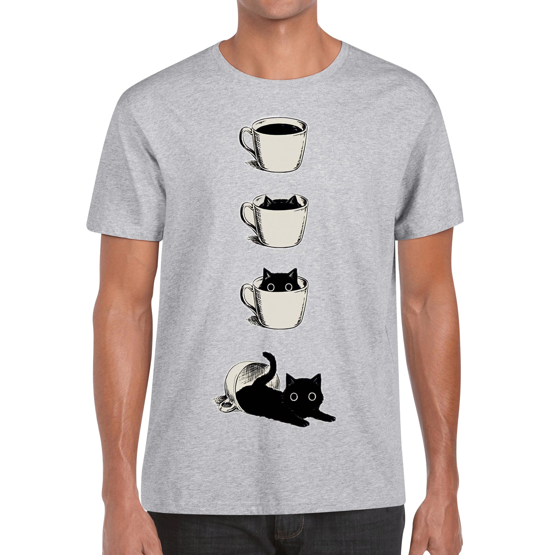 T-Shirt cat inside the cup DrinkandArt