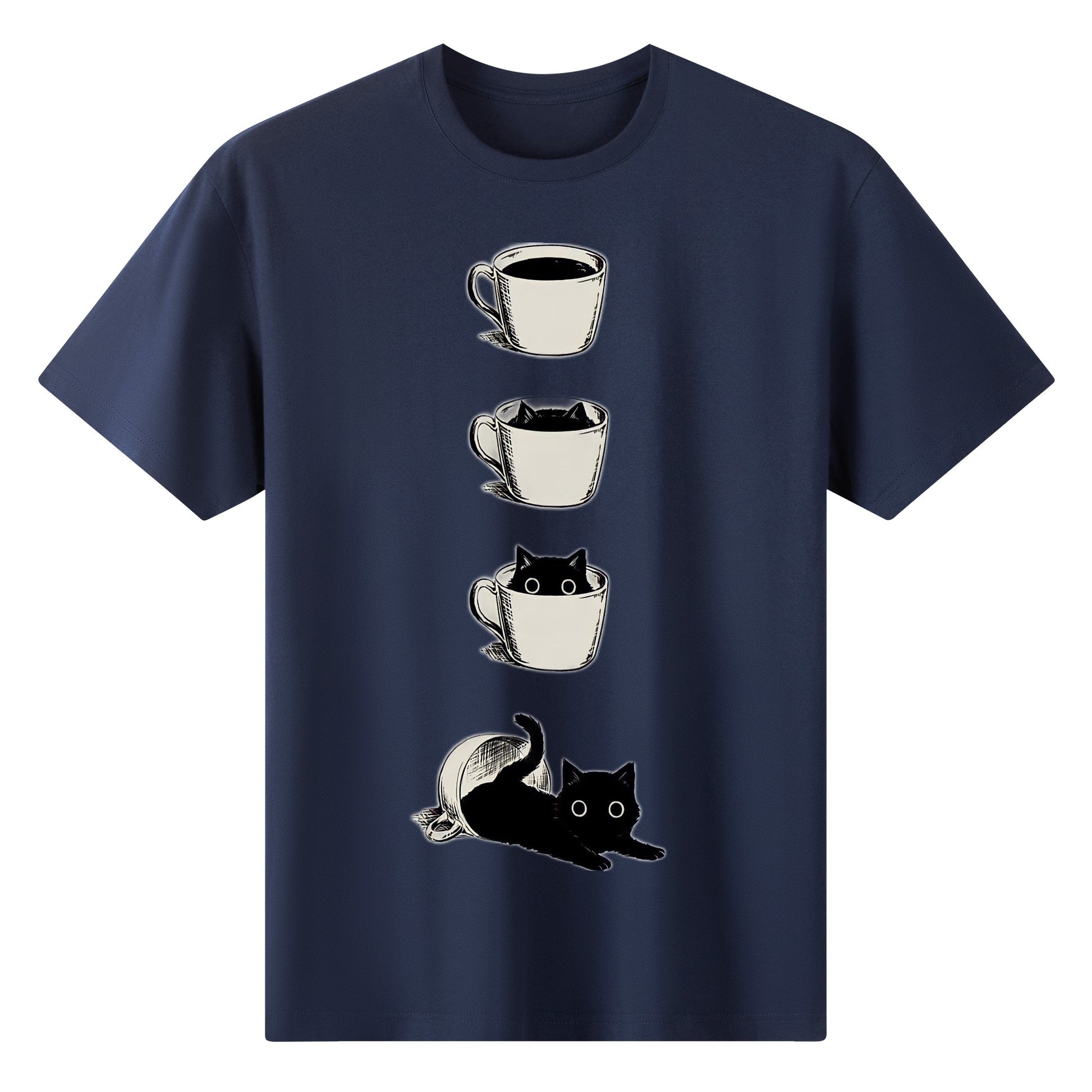 T-Shirt cat inside the cup DrinkandArt