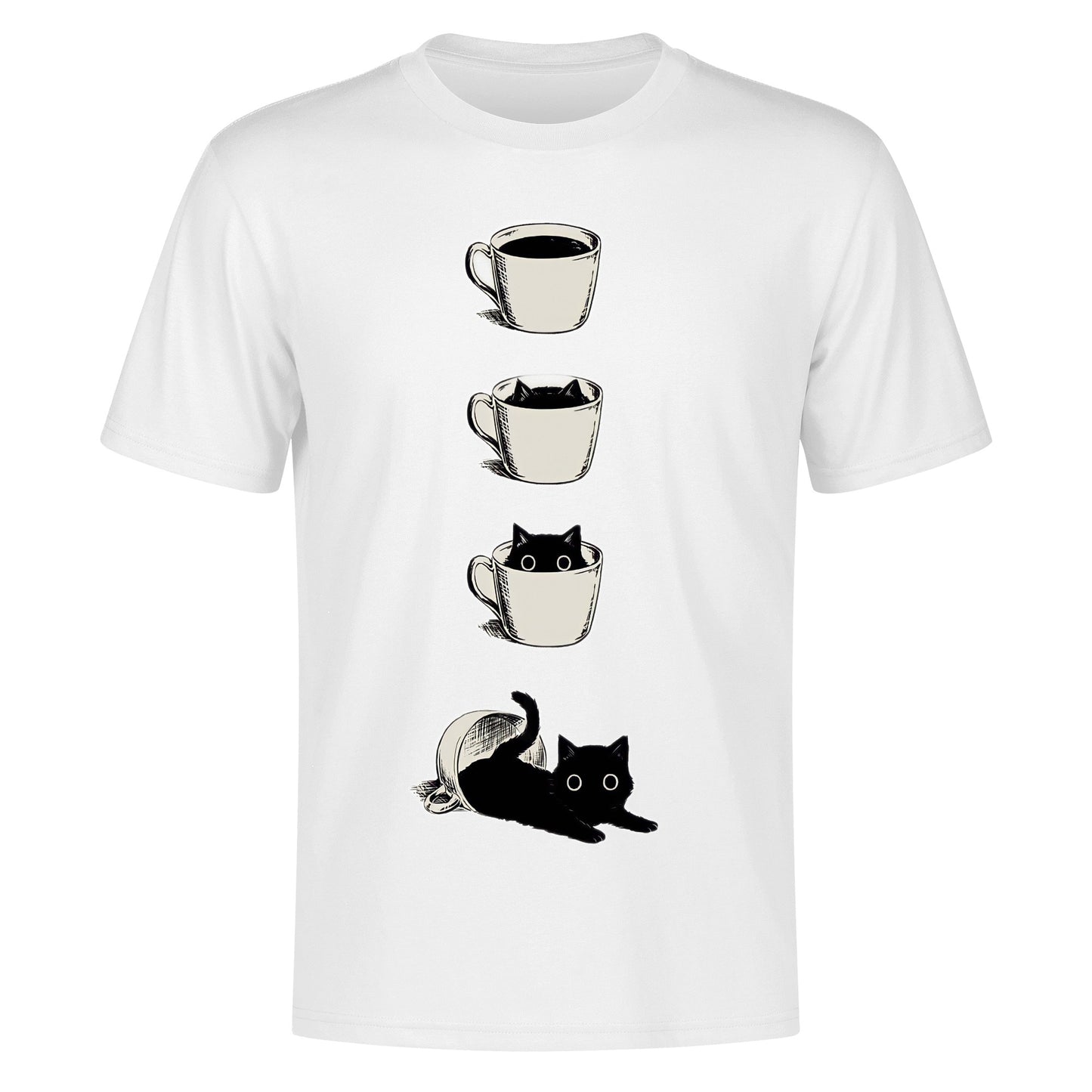 T-Shirt cat inside the cup DrinkandArt