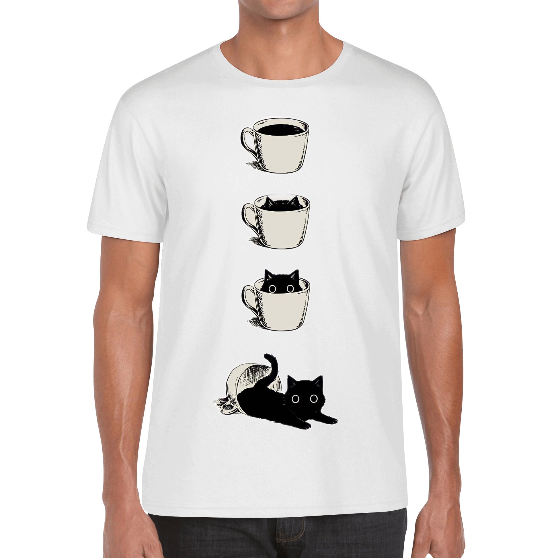 T-Shirt cat inside the cup DrinkandArt