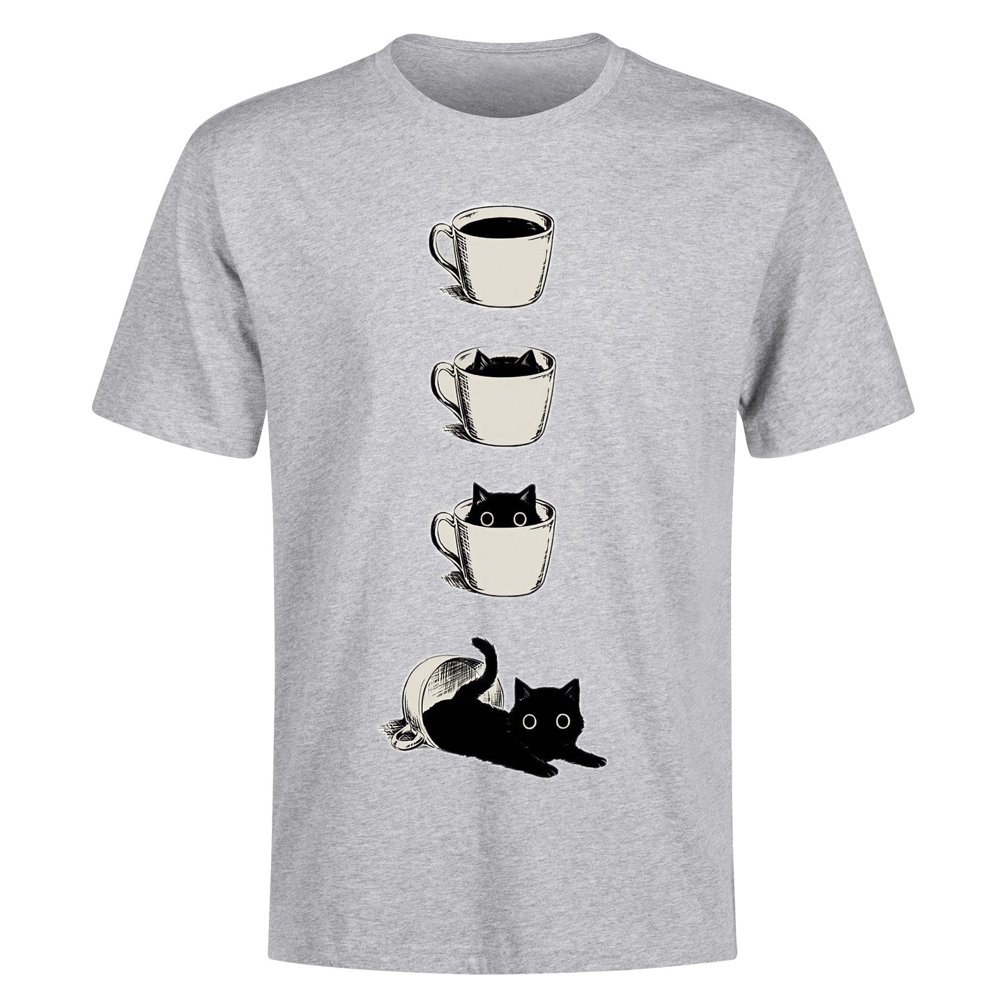 T-Shirt cat inside the cup DrinkandArt