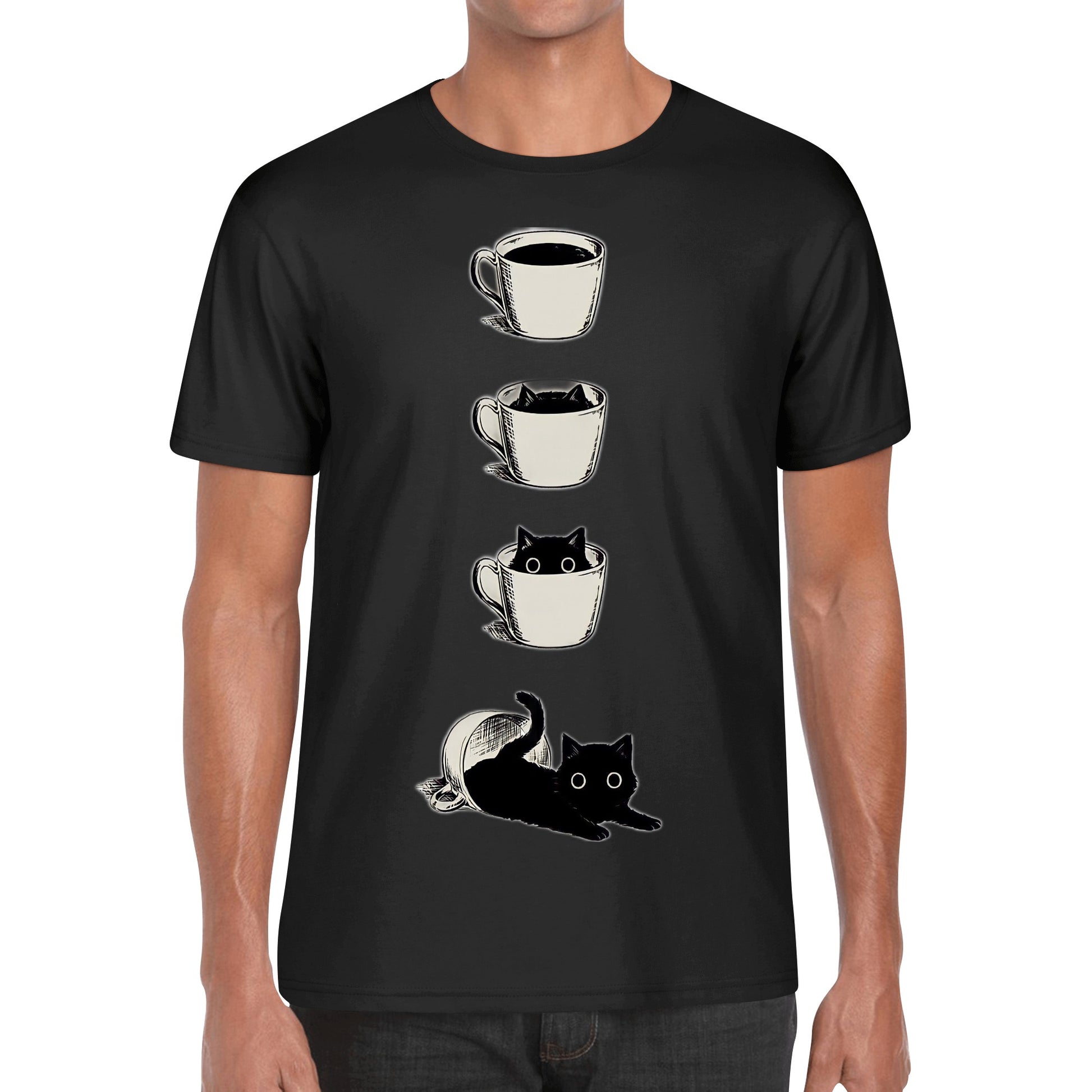 T-Shirt cat inside the cup DrinkandArt