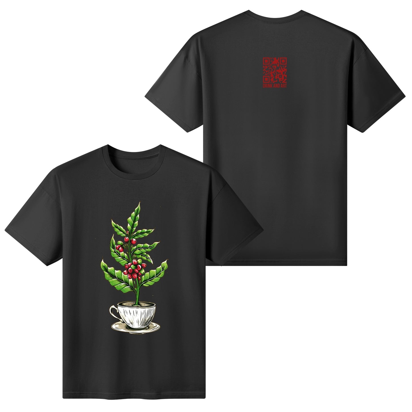 T-Shirt coffee tree inside the cup DrinkandArt